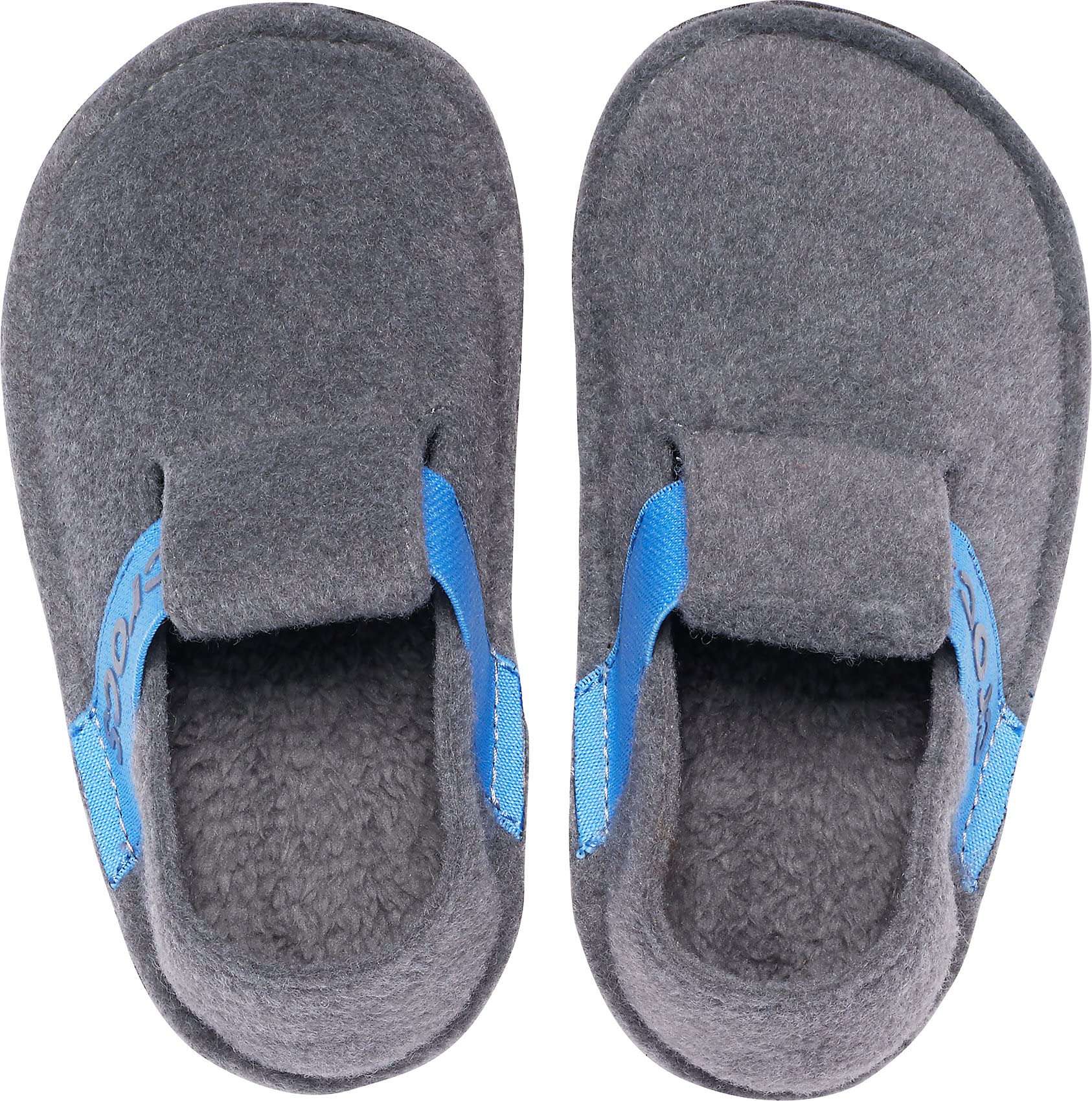 Crocs Kids' Classic Slipper | Comfortable Slip On Fuzzy Slippers for Kids, Slate Grey, 10 Toddler 4