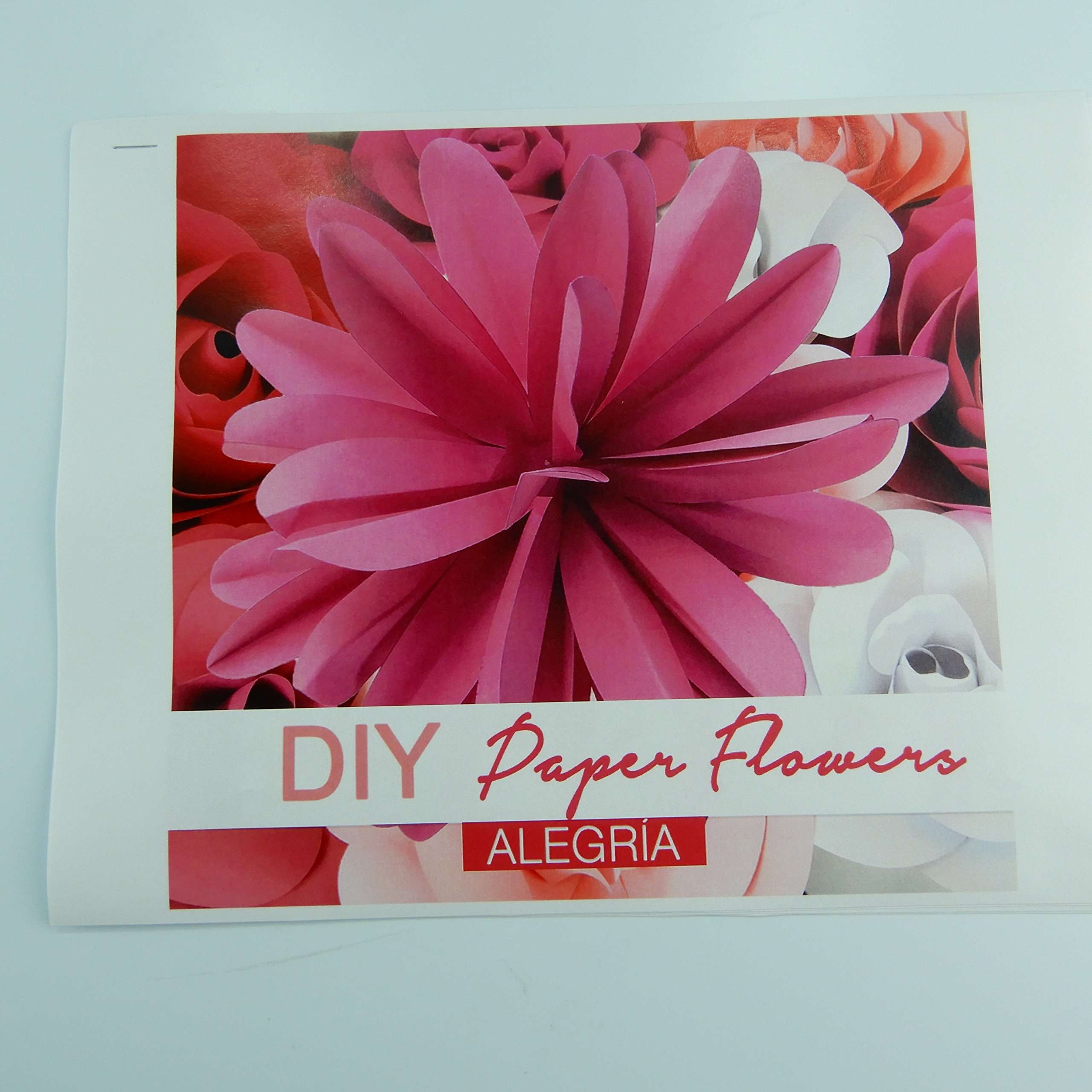 Paper Flower Template Kit Pattern DIY Make Your own Flower Backdrop Photo Booth Flower Decoration Card Stock Alegria 2