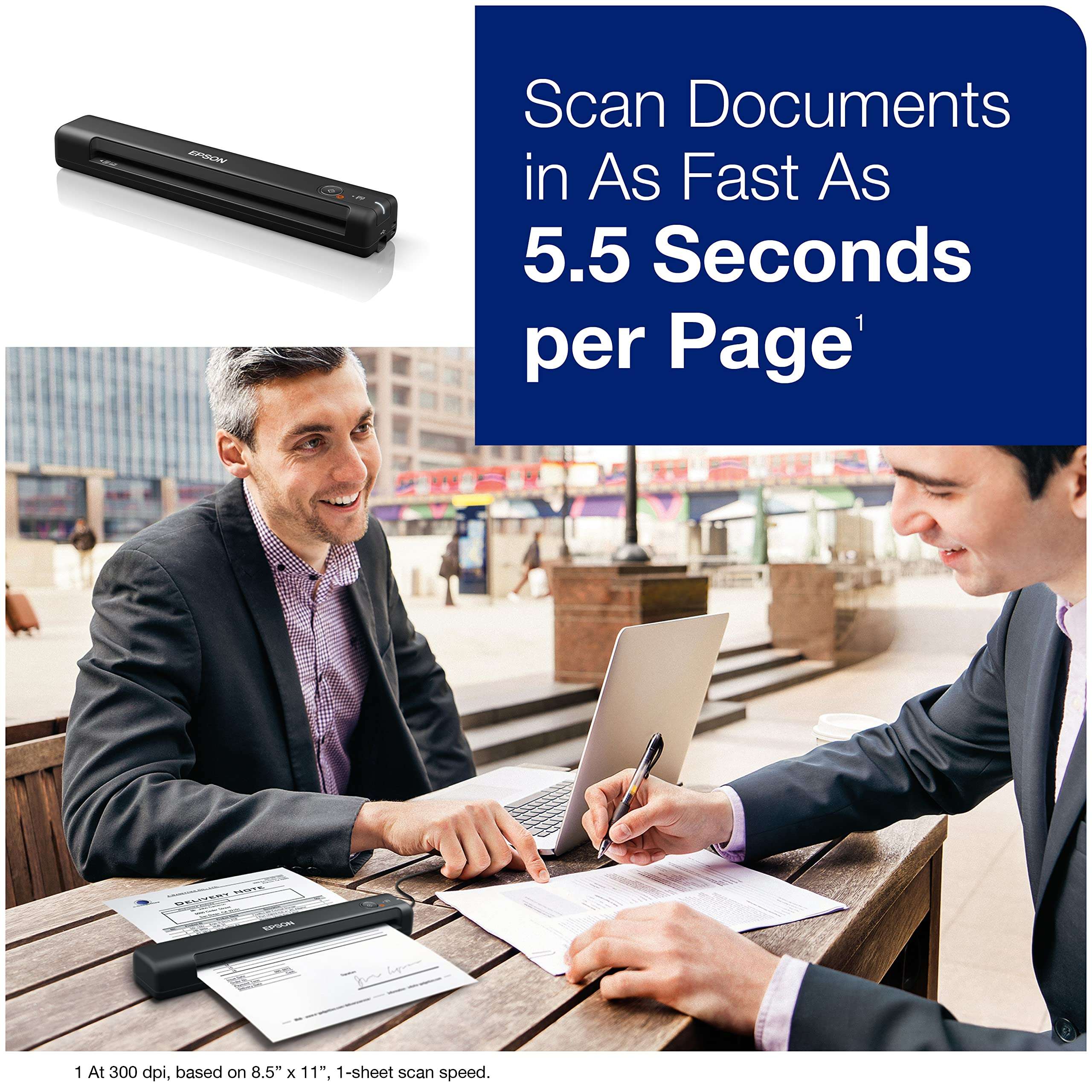 Epson Workforce ES-50 Portable Sheet-Fed Document Scanner for PC and Mac & EcoTank ET-2800 Wireless Color All-in-One Cartridge-Free Supertank Printer with Scan and Copy â€“ - White 5