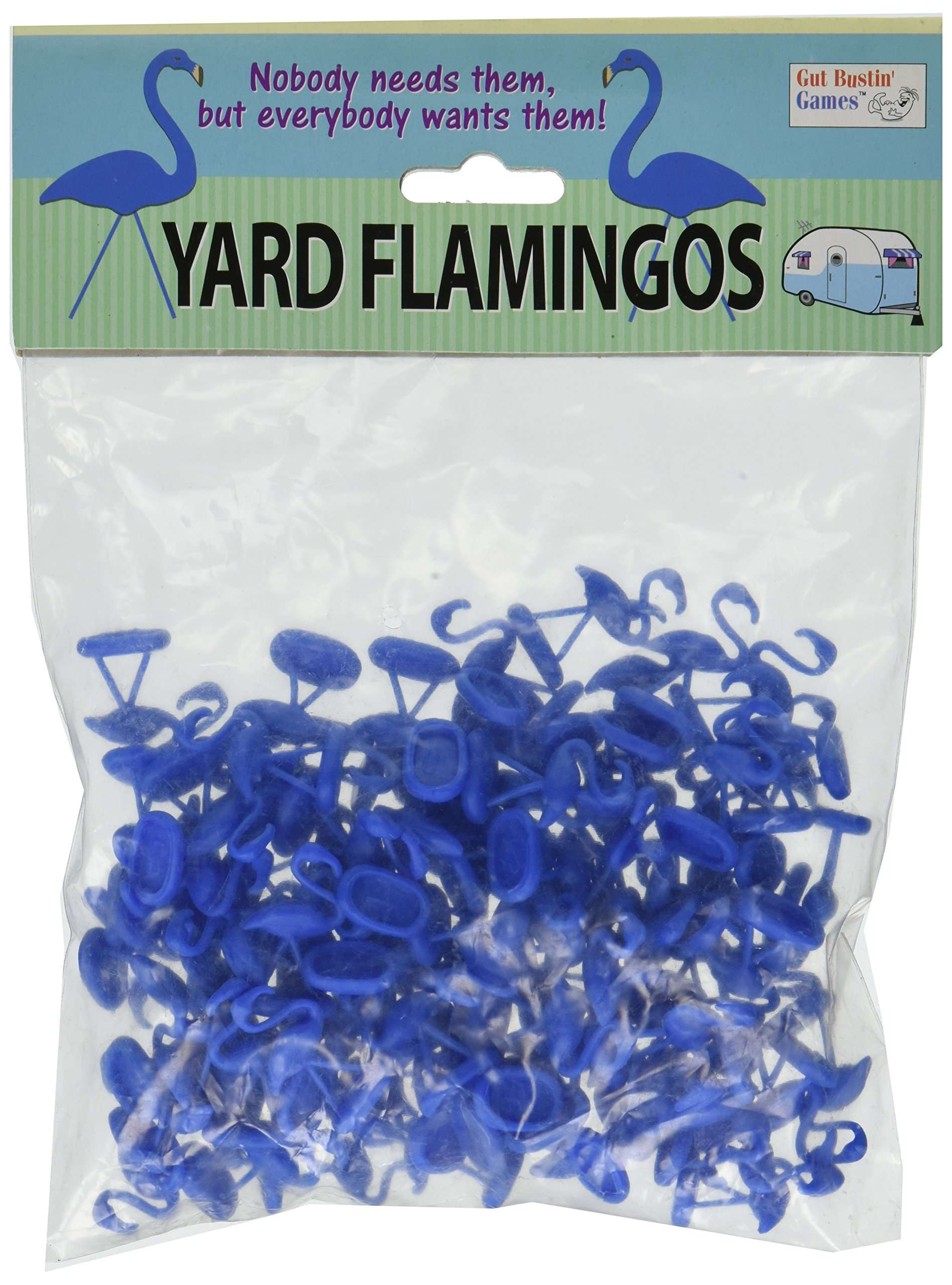 Gut Bustin' Games 1013 Trailer Park Wars, Blue Flamingos (Set of 100)