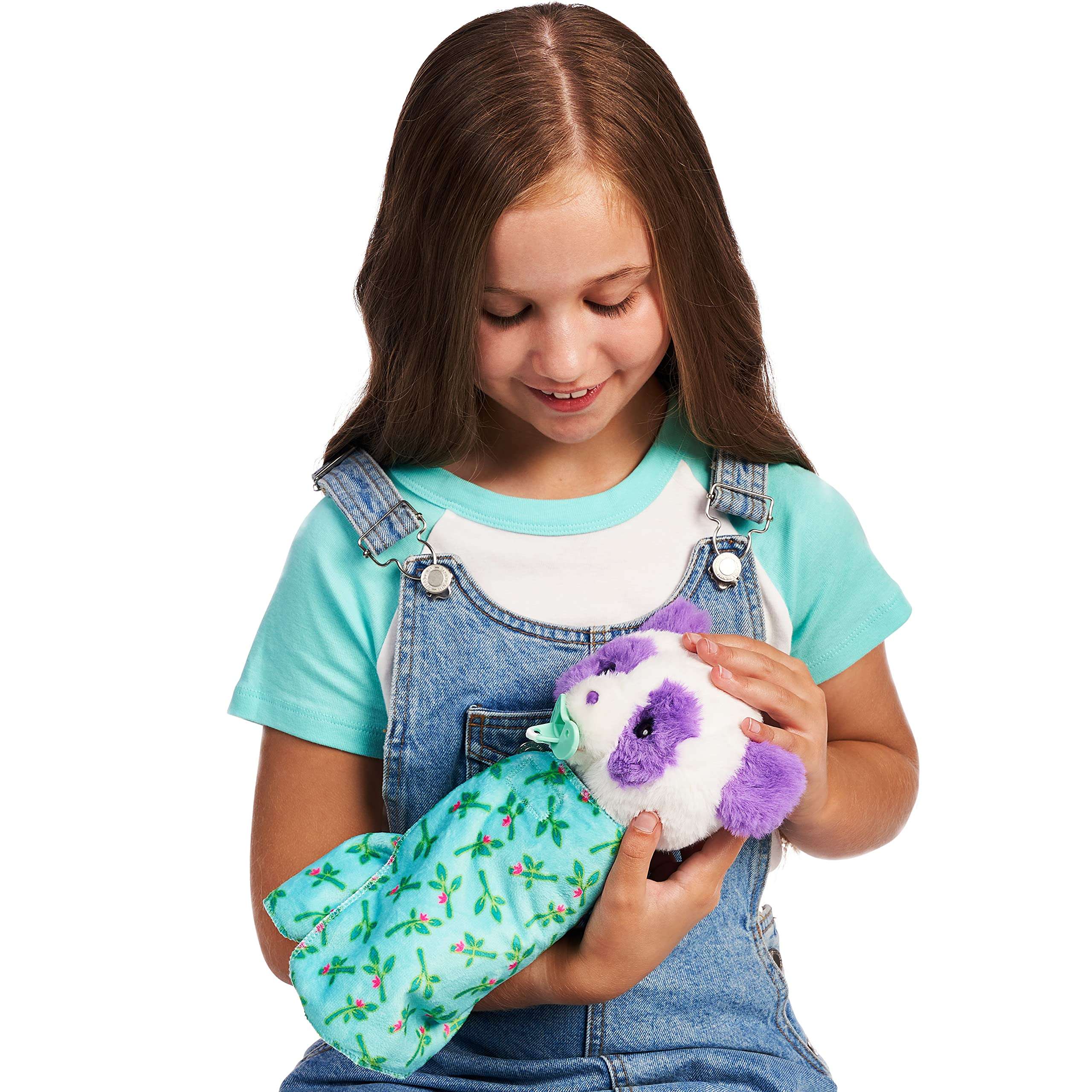 Little Live Pets WODJ4 Cozy Dozys: Petals The Panda | Interactive Plush Toy Panda. 25+ Sounds and Reactions. Magical Eye Movement. Blanket, Pacifier for Kids Ages 4+, Multicolor (26400) 5