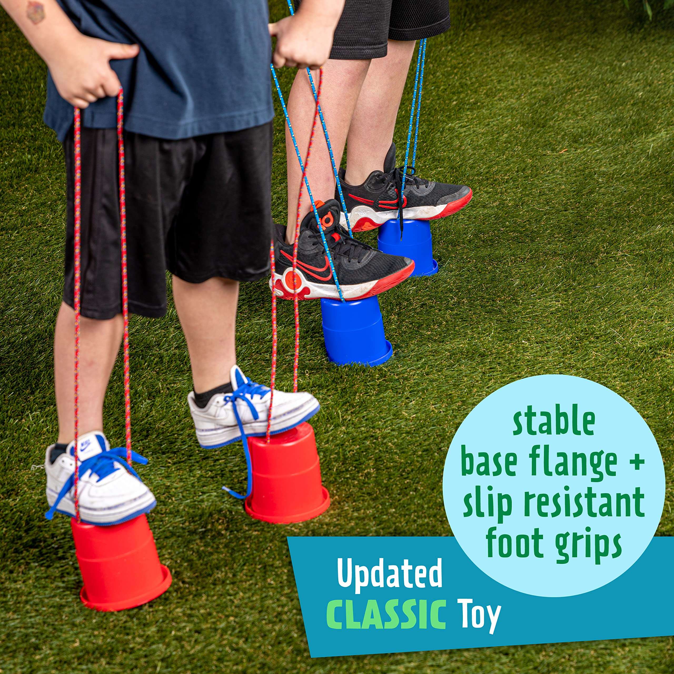 Just Jump It EZ Can Steppers Kids Stilts, Balance Stepping Stones for Kids, Walking Platform Stilt Sensory Stomper Toy for Children 3