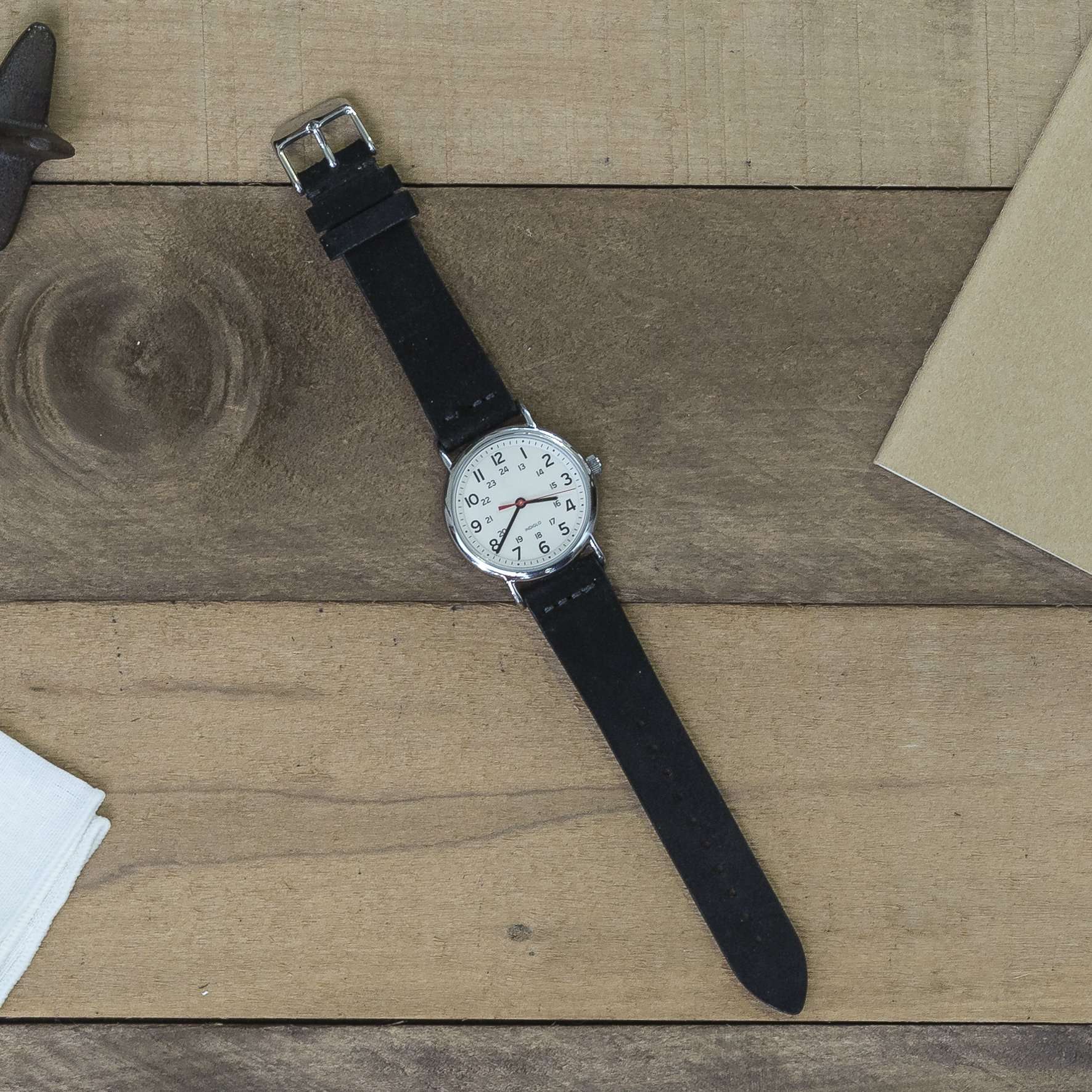 Benchmark Basics Slate Grey 20mm Suede Watch Strap - Vintage Leather Watch Band for Men & Women - Compatible with Regular & Smart Watches 3