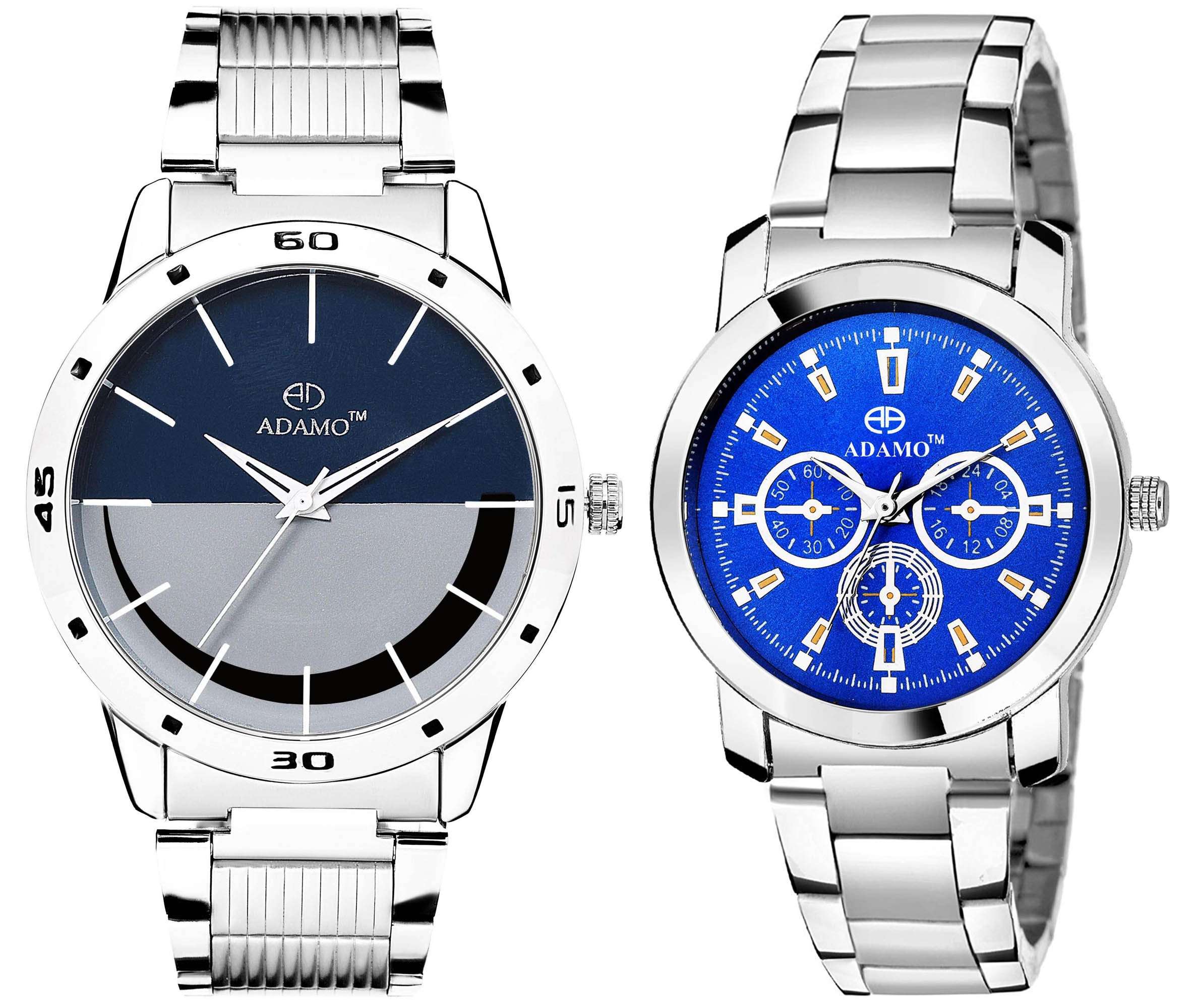 ADAMO Designer Couple Combo Wrist Watch 817-324SM05 1