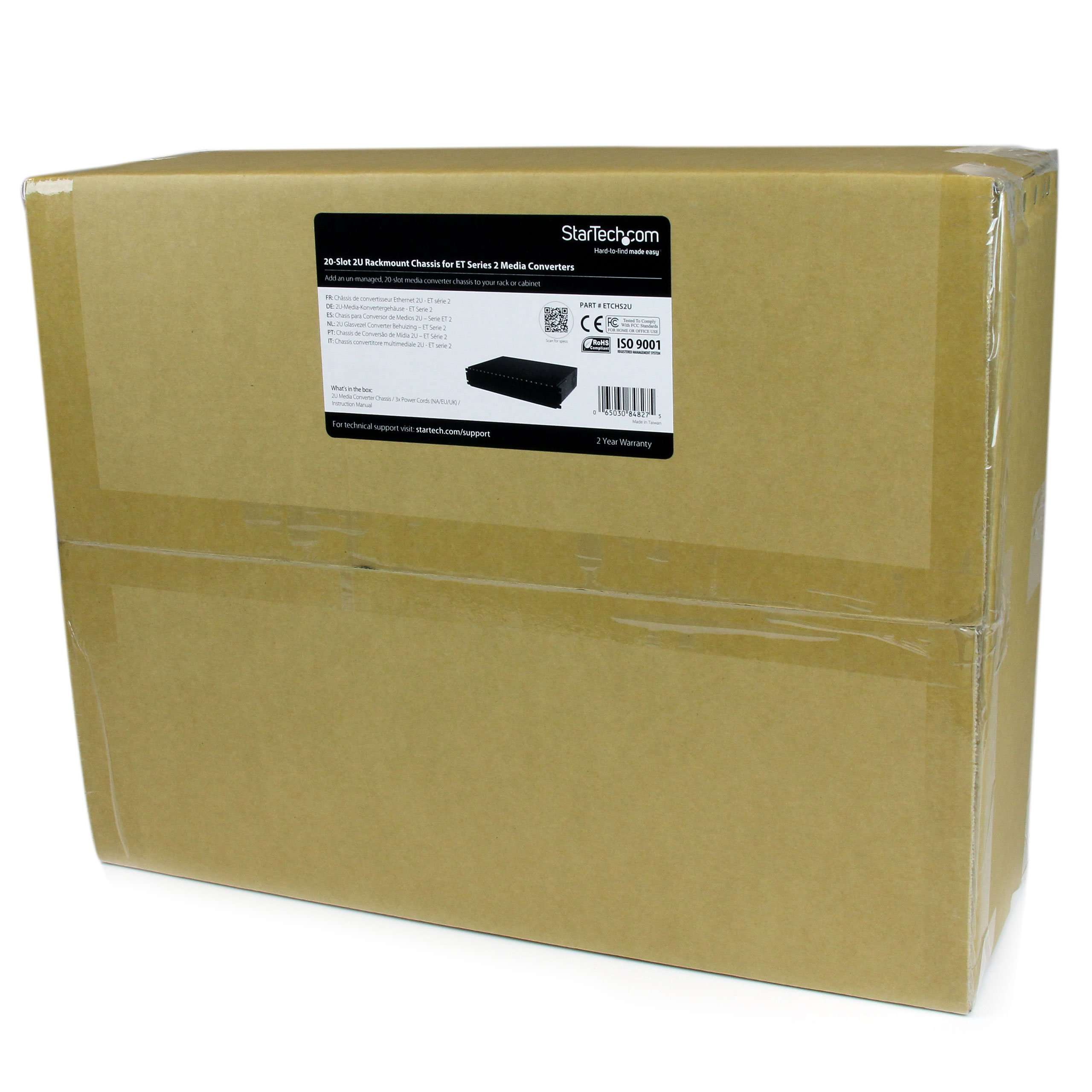 StarTech.com 20-Slot 2U Rack Mount Media Converter Chassis for ET Series 2 Fiber Media Converters (ETCHS2U),Black 5