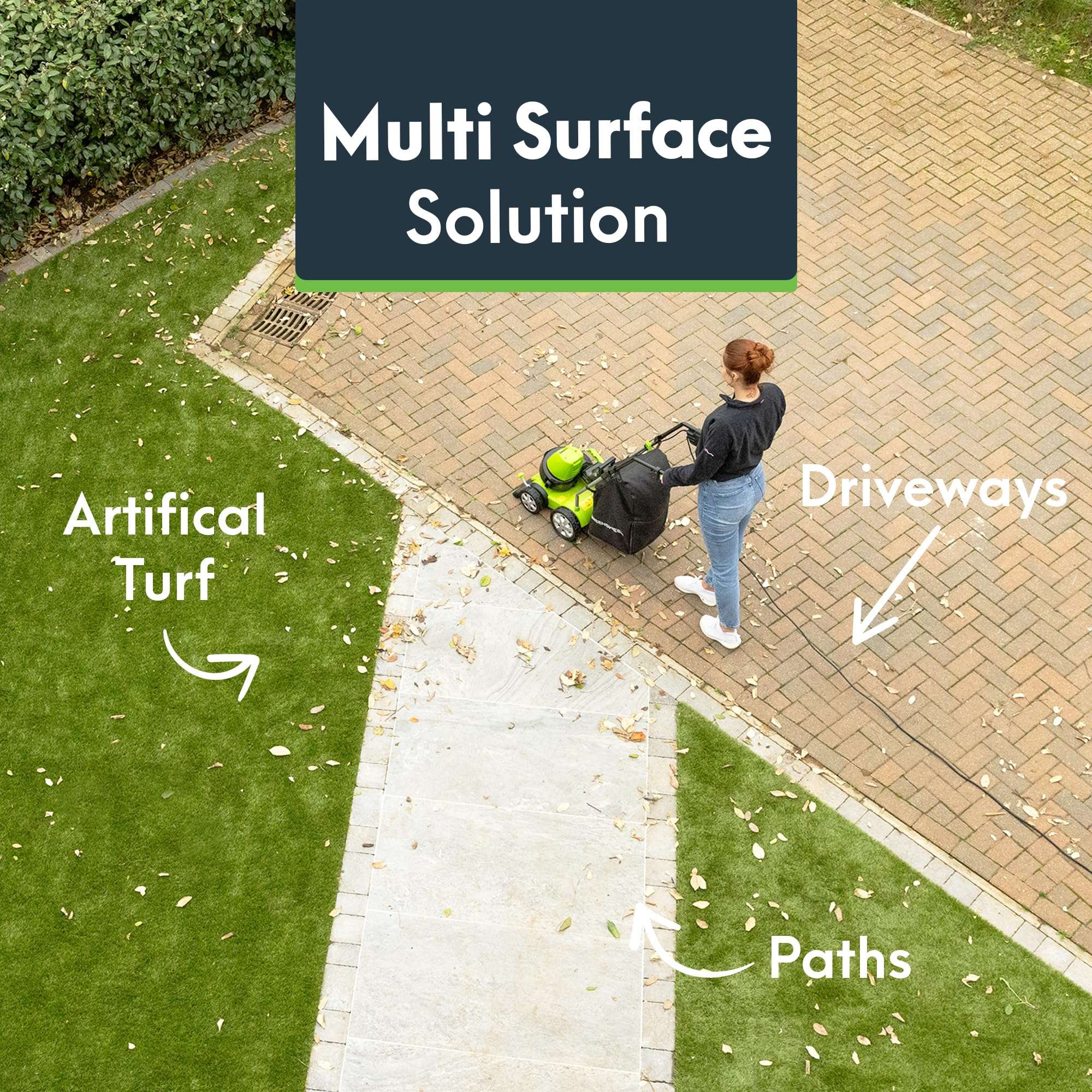 GreenSweep Vac & Blow | 3 in 1 Vacuum, Blower & Mulcher for Artificial Lawns, Grass, Patio's & Driveways 5