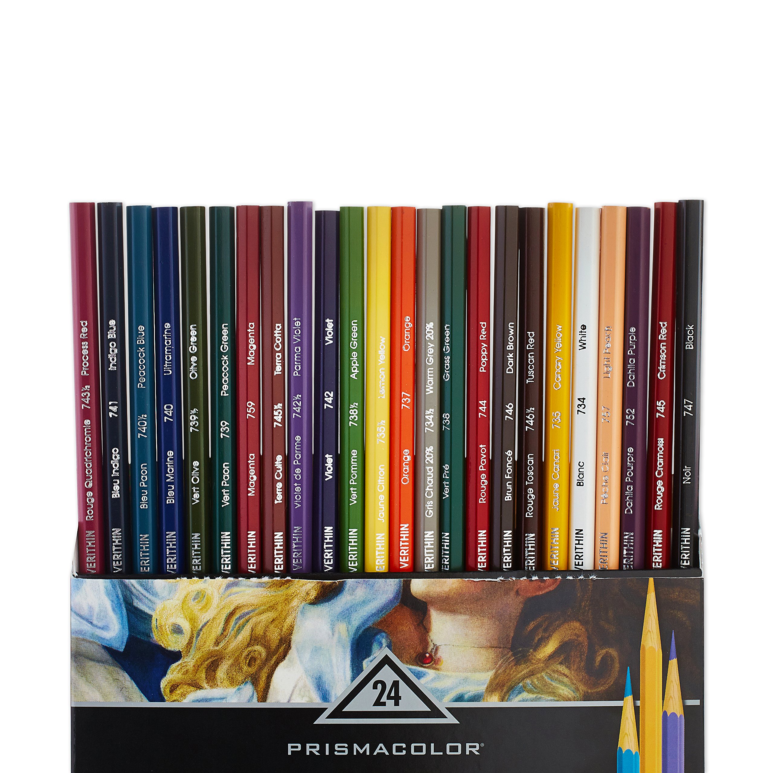 Prismacolor 2427 Premier Verithin Colored Pencils, 24-Count