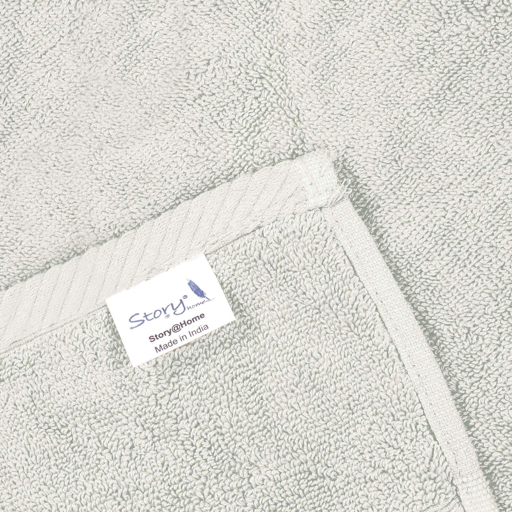 Story@Home Luxurious 600 GSM 100% Ring Spun Cotton - Quick Dry, Highly Absorbent, Antibacterial, Premium & Ultra Soft Feel Bath Towels, Perfect for Daily Use (1-Pack) (Light Grey) 5