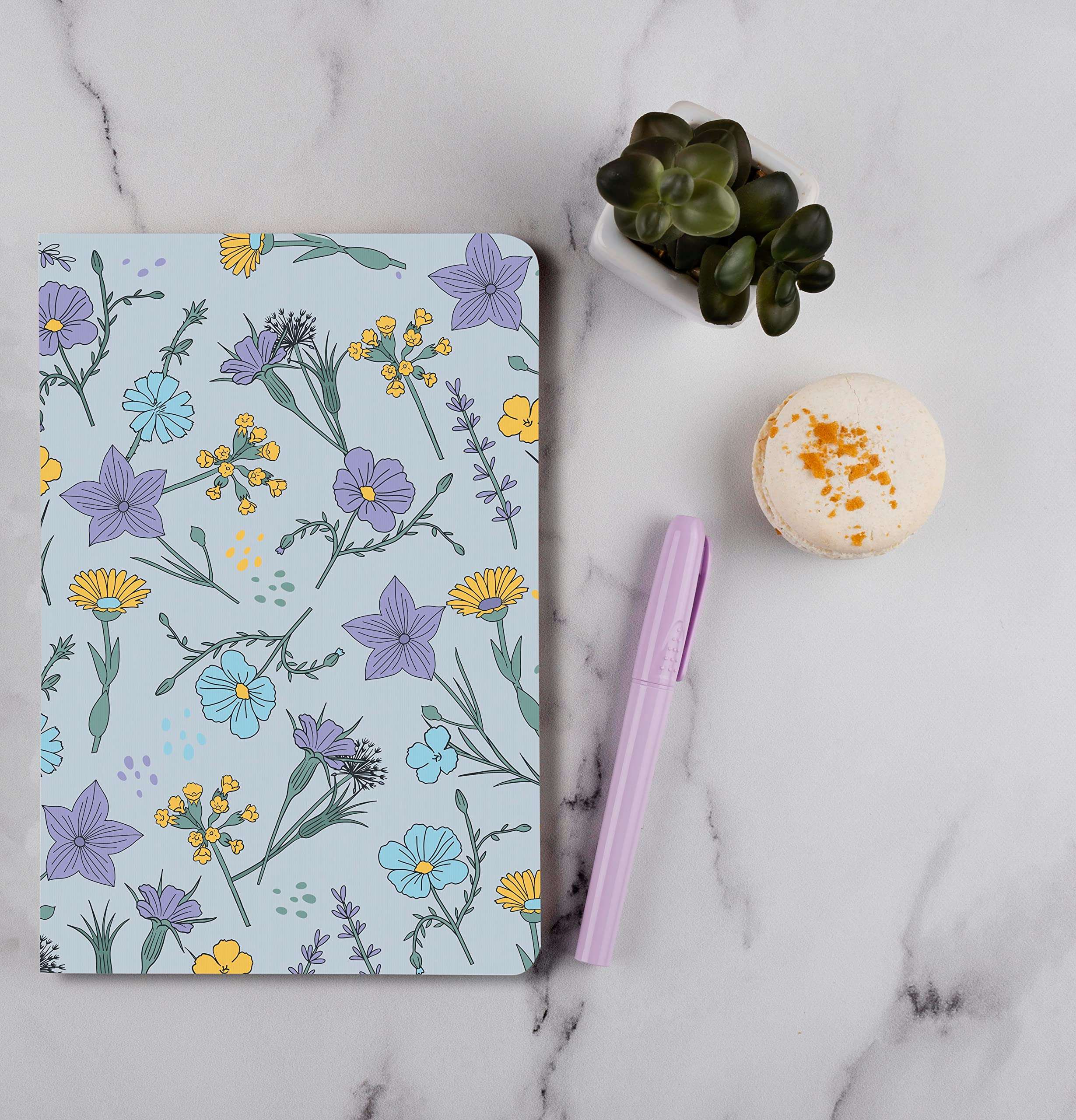 BOUND N FOUND Notebook: 100 GSM, A5, Dot Grid, 160 Pages, Journal Diary (Floral) 5