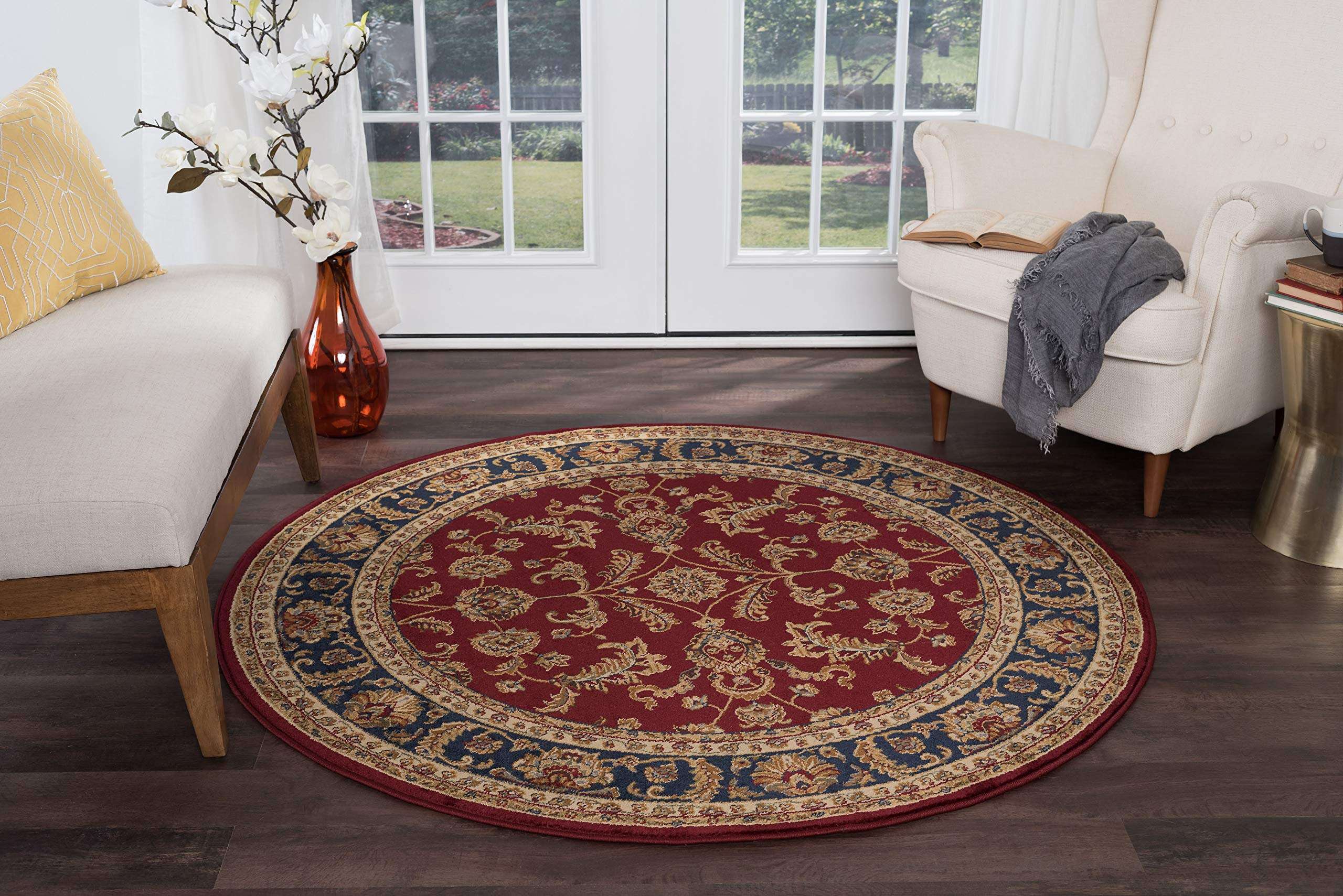 Sariya Transitional Oriental Red Runner Rug, 2' x 7' 1