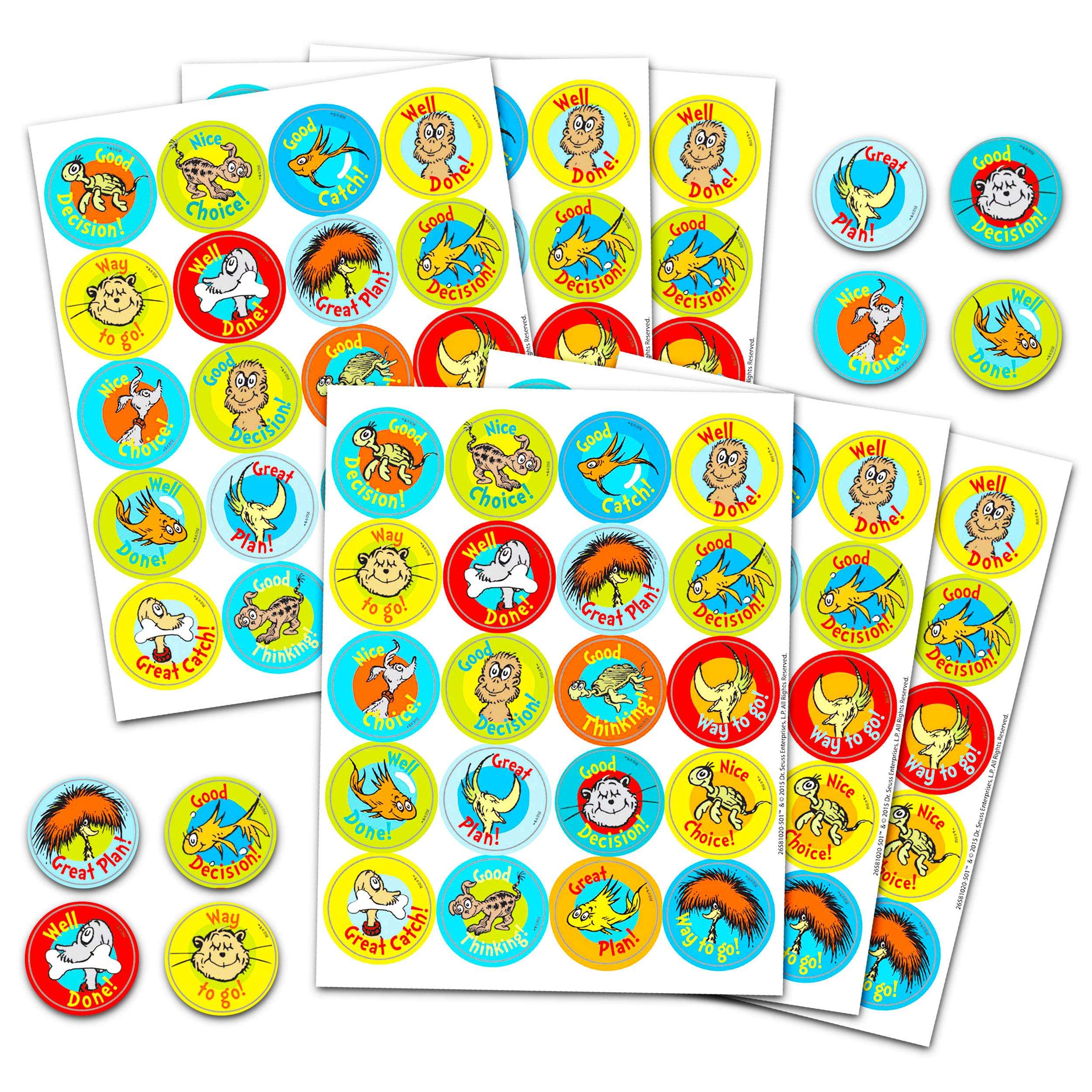 Dr. Seuss Reward Sticker Set Dr Seuss School Supplies Bundle - Ultimate 700+ Dr Seuss Stickers Dr Seuss Decorations for Dr Seuss Reward Cards (Dr. Seuss Decorations Classroom) 1