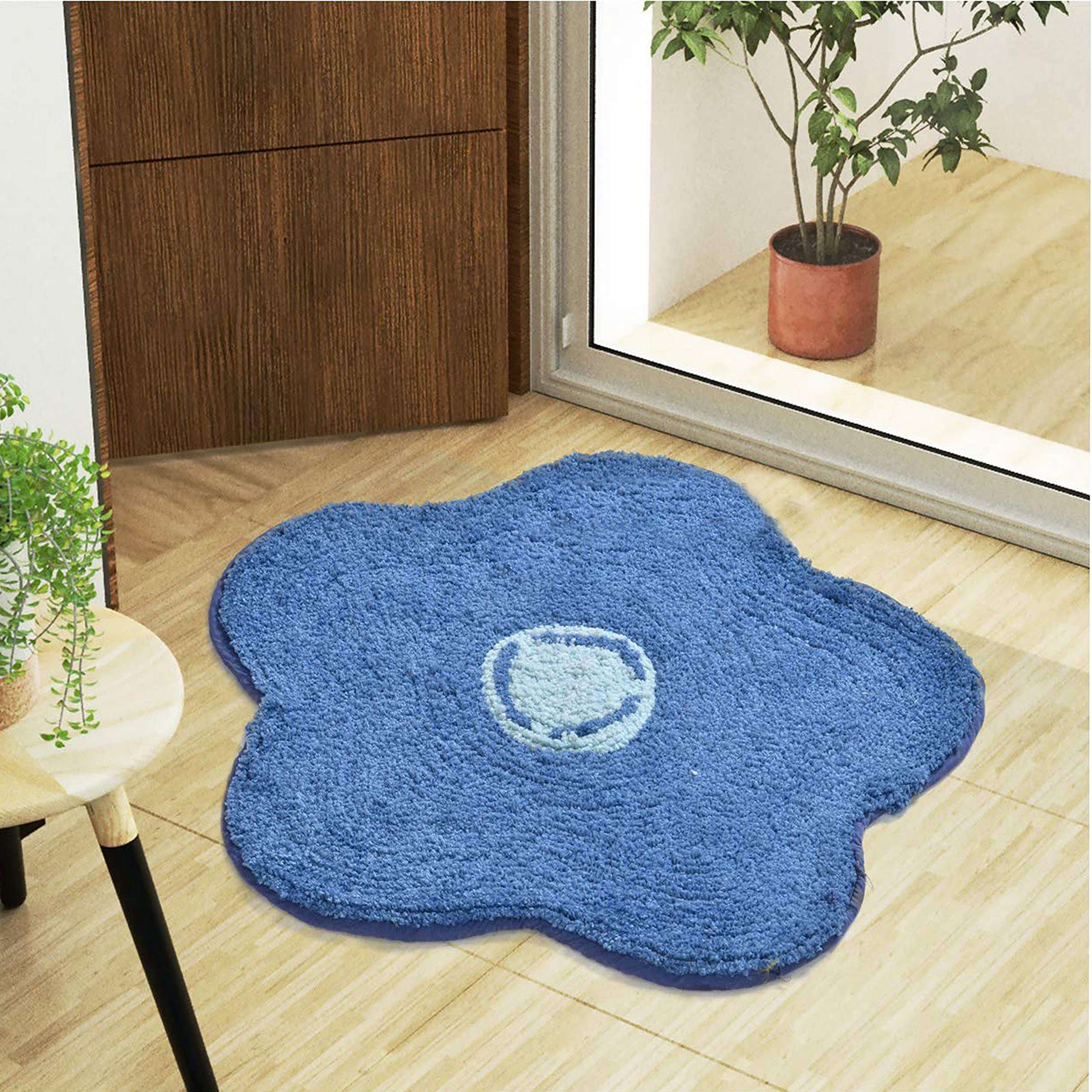 Yellow Weaves™ Microfiber Designer Door mat (Set of 3), Multi Color 4