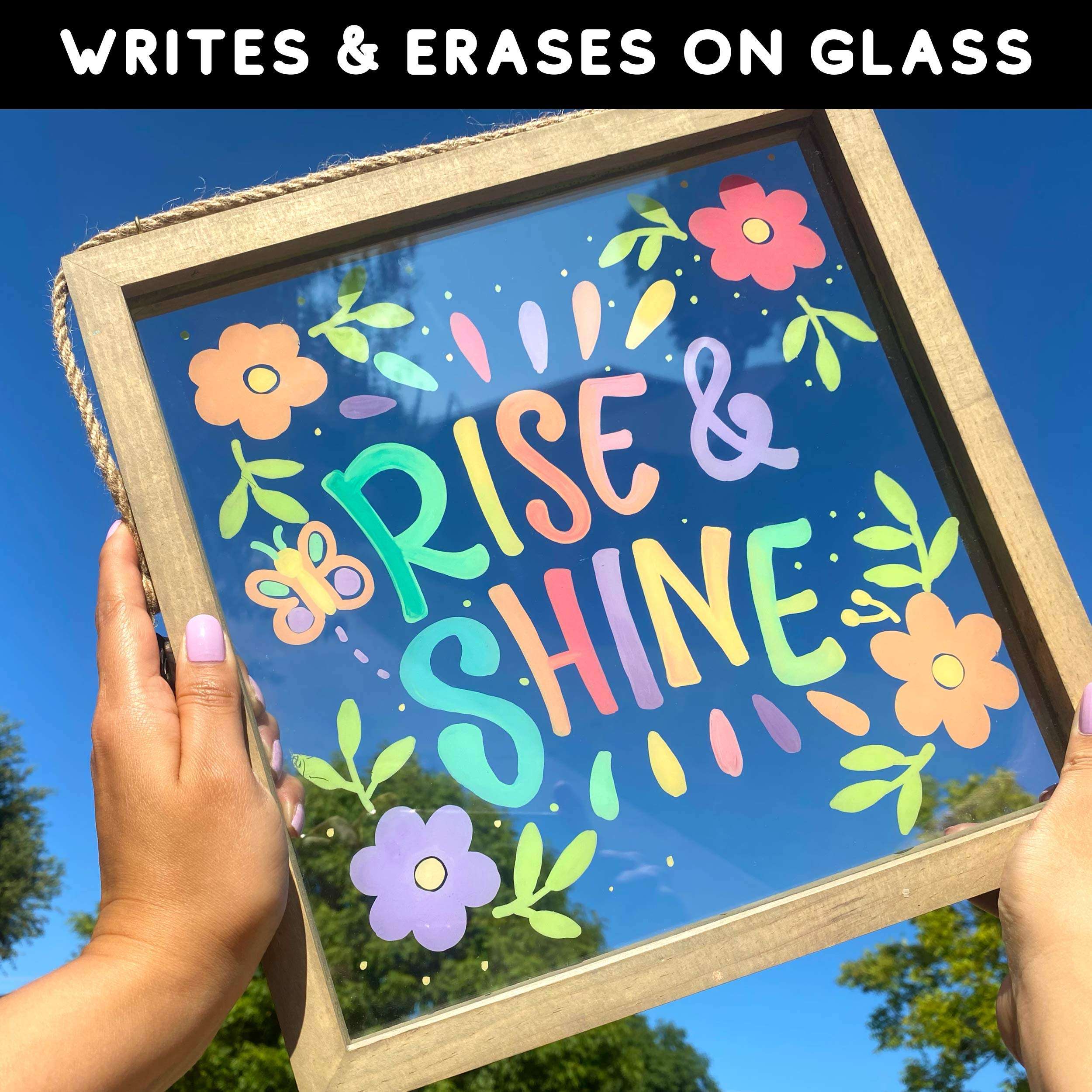 Kassa Liquid Chalk Markers for Blackboards (12 Pastel Colors) - Erasable Chalkboard Pens work on Glass, Window, Black Board, Mirror - Include Reversible Chisel & Bullet Tip - Dustless & Non-Toxic Ink 6