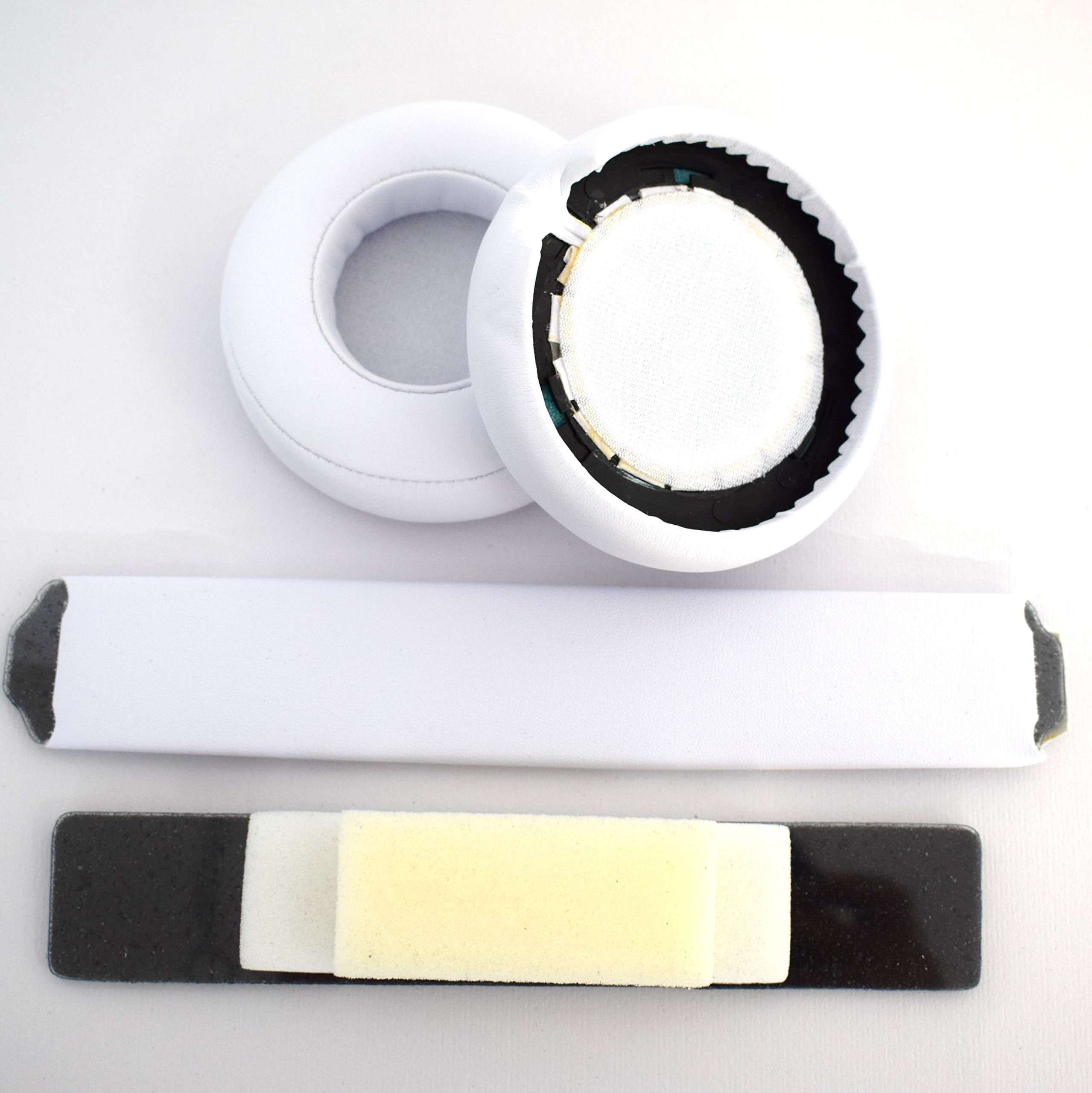 White Replacement Headband Ear Pad Earpads Cushion Set For Beats by Dr. Dre Pro Detox Headphones 3