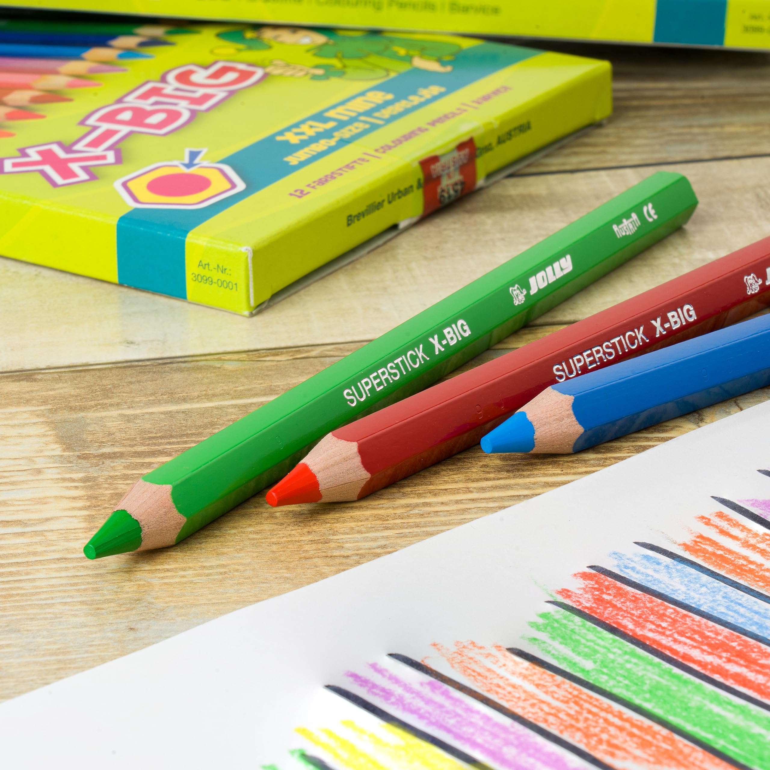 JOLLY X-Big Jumbo Colored Pencils; Set of 12, Perfect for Special Needs, Art Therapy, Pre-School and Early Learners, Multicolor (3099-0001) 6