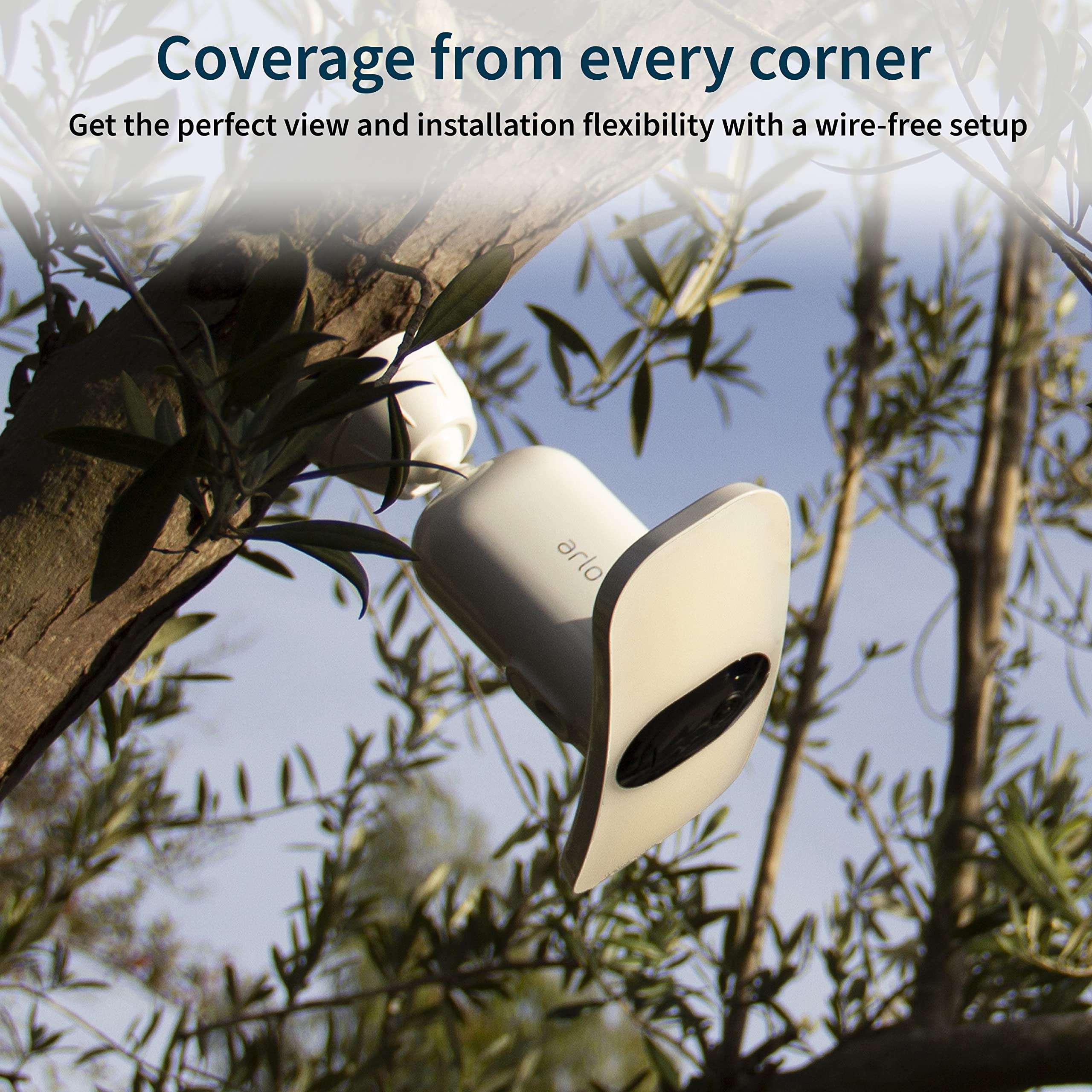 Arlo Pro 3 Floodlight Camera with Solar Panel Bundle | Outdoor | Wireless Security Camera with LED Floodlight, Color Night Vision, 2K Resolution with HDR | Battery gets Charged with Solar Panel, White 4