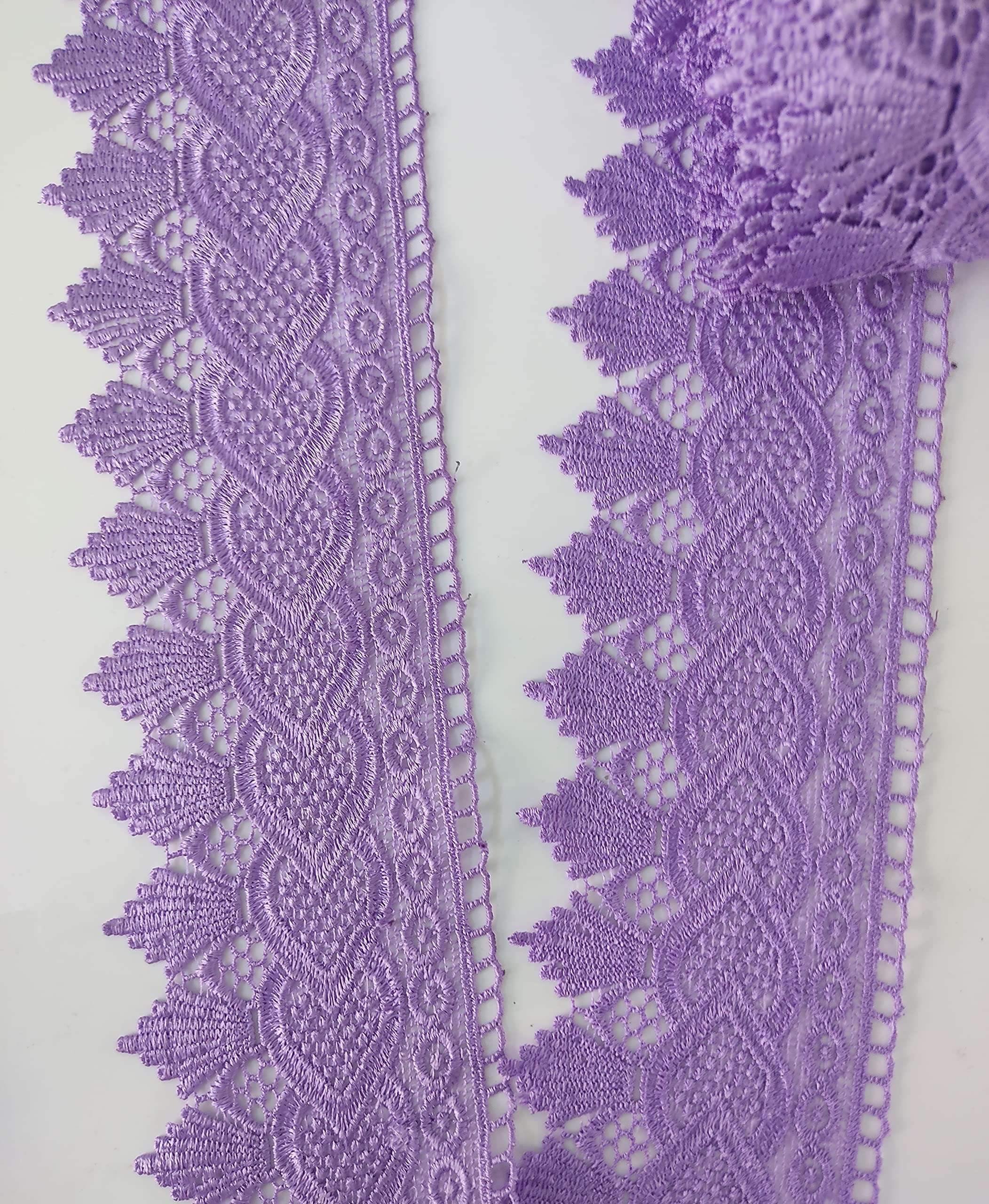 JoJo Creations Fabric laces for all types of fabrics (Light Purple 5 meters) 3