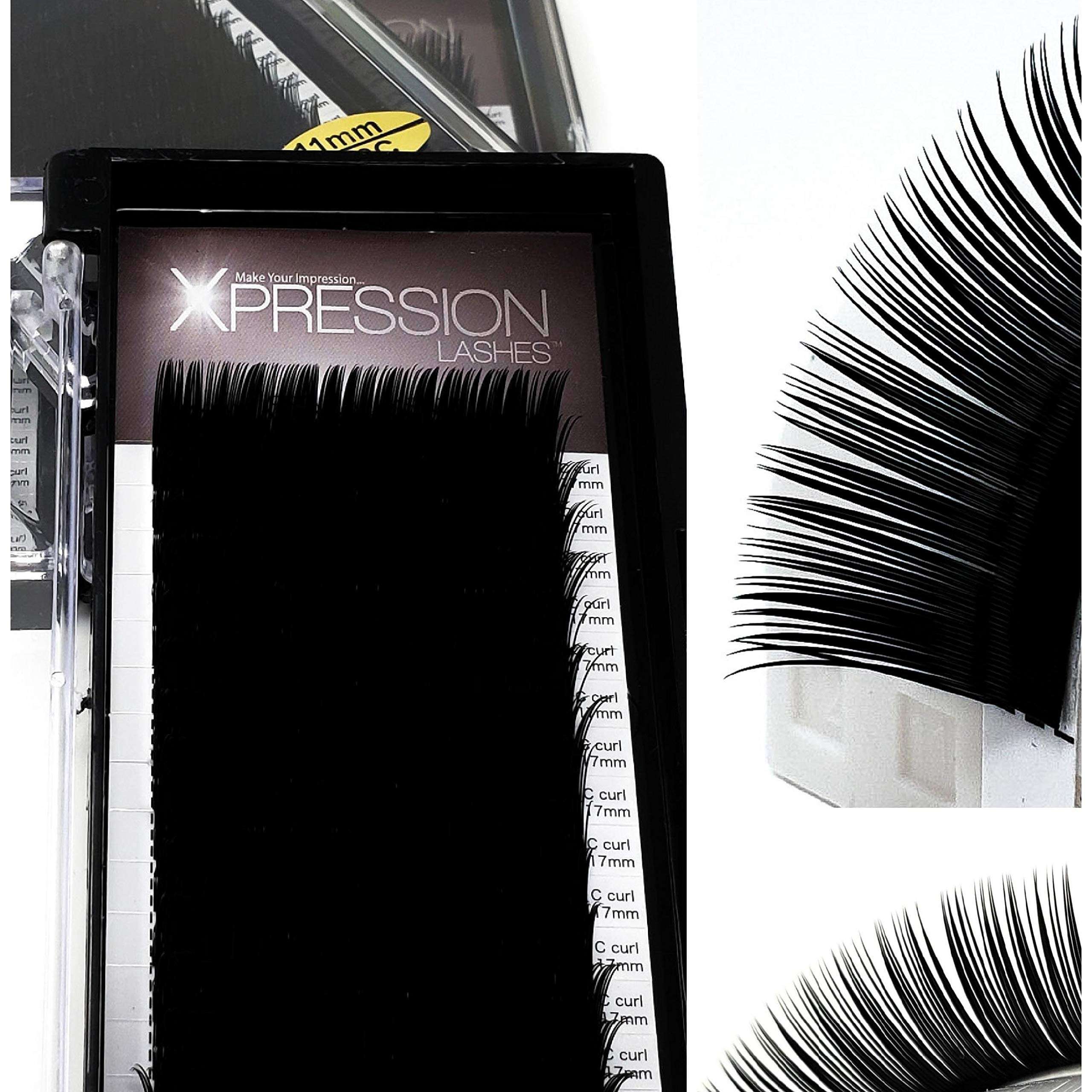 (16mm C 0.07 16 Row) Click for All Sizes | Silk Mink Lashes | 7-19mm Mixed | 8-19mm Separate | C & D Curls | .07 .15 .20 | 7-14mm Mix | 12 & 16 Row | XPRESSION Eyelash Extensions (16mm C 0.07 16 Row) 2