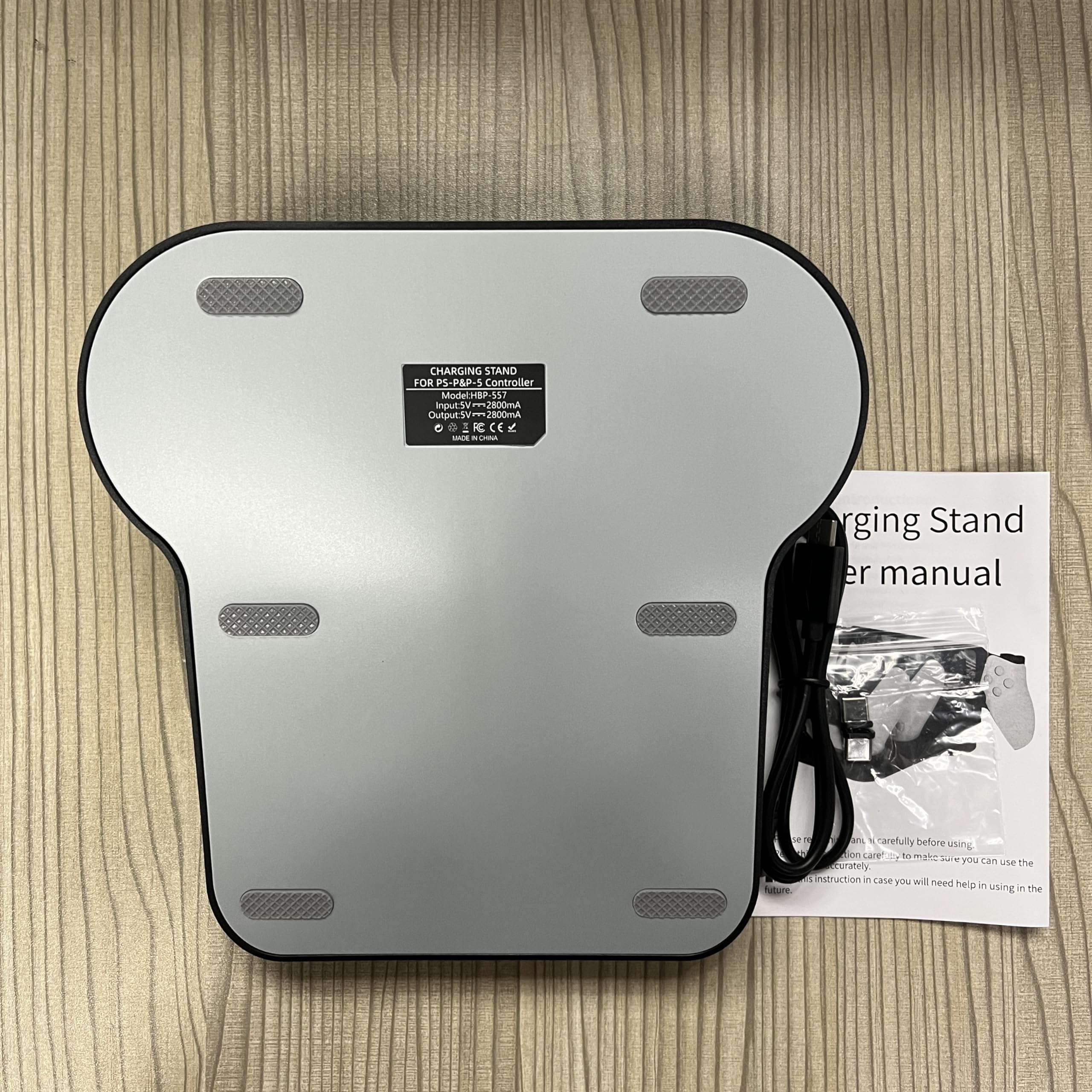 Charger Station for PS5, 2 in 1 Charging Dock for PlayStation PS5 Portal Controller & Remote Player Charging Stand with 2 Type C Plug and Cable, Portable Charging Dock Station (White) 5