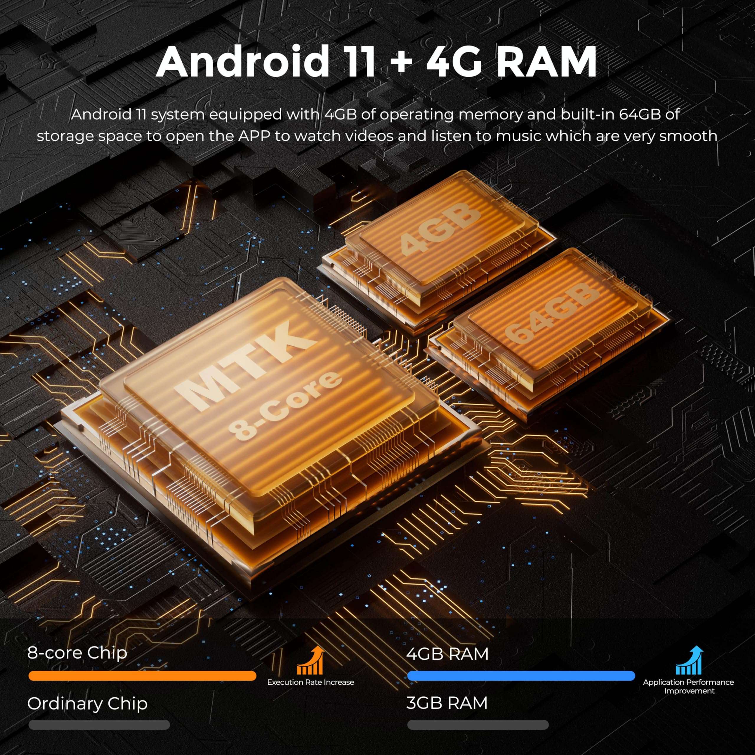 128GB MP3 Player with Bluetooth and WiFi，Music Video Player with Spotify Pandora,Amazon Music, 5" Touch Screen Android MP4 MP3 Player for Kids with Audible, YouTube, Spotify Kids,up to 256GB (Black) 3