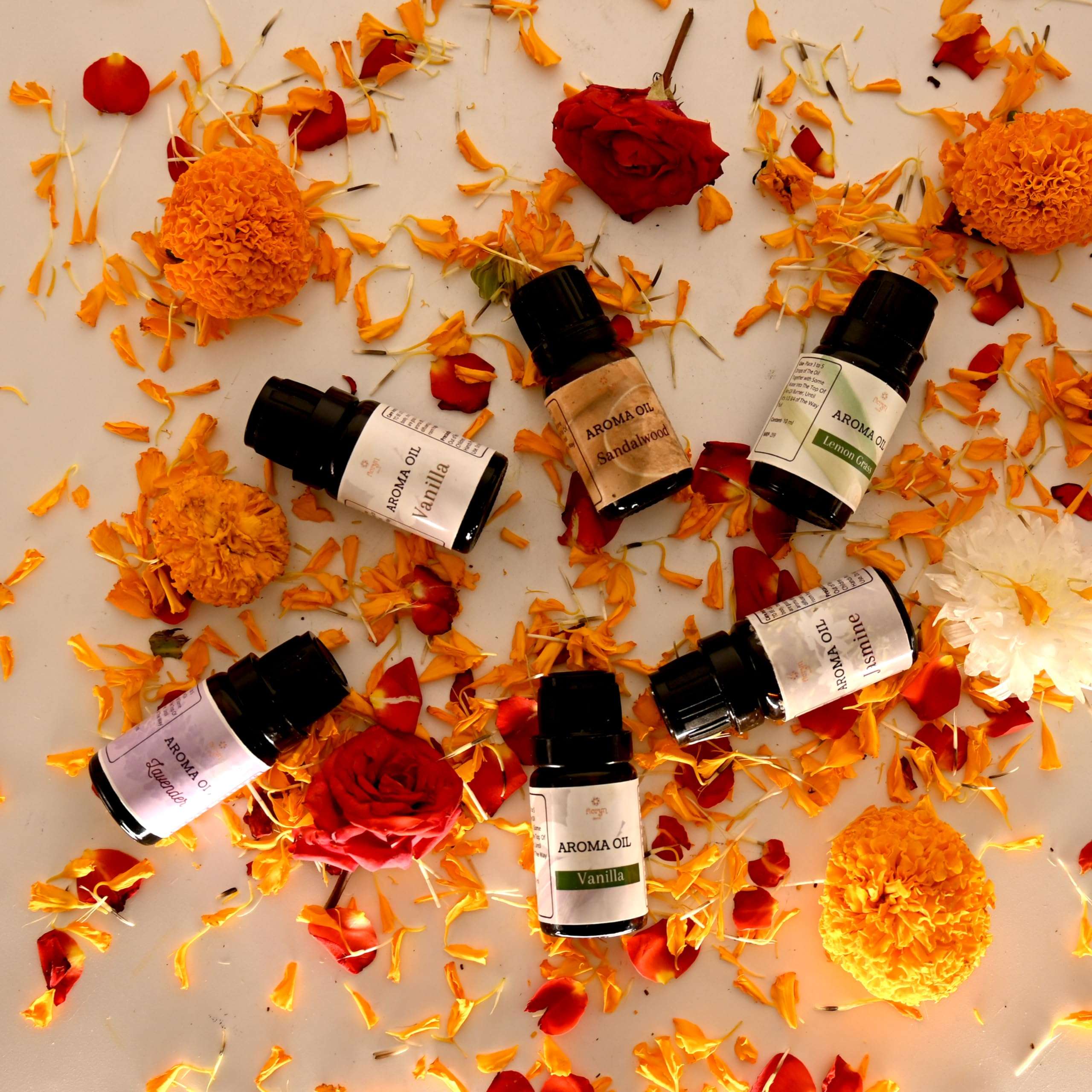 Floryn Decor Aroma Oil For Home Fragrance | Fragrance Aroma Oil (Lavender, Lemongrass, Rose, Jasmine, Sandalwood and Vanilla) - Set of 6 (15 ML Each) 5