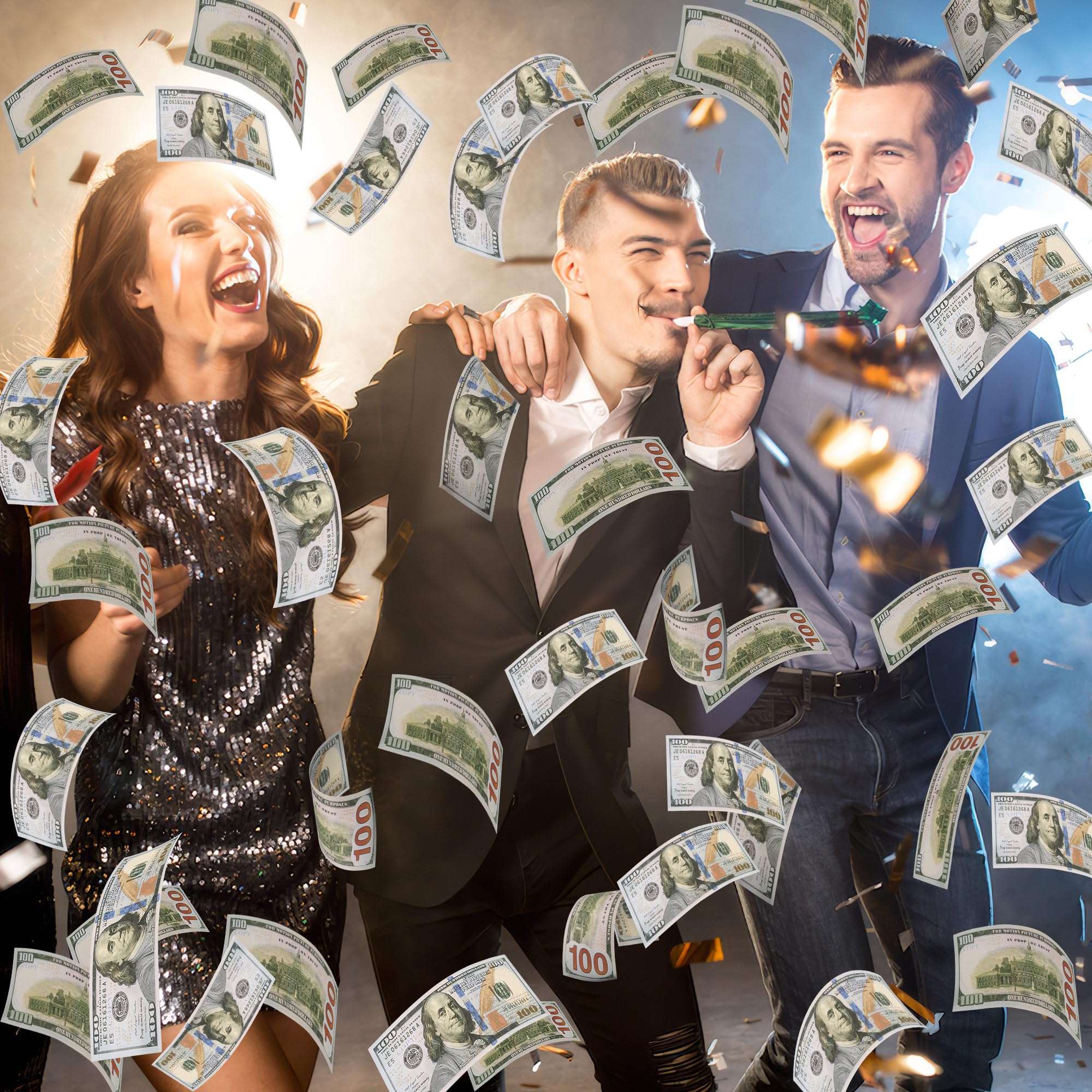 100Pcs Prop Money Movie Money Education Learning Toy for Music Video, Develops Early Math Skills, Play Money for Board Game, Moive, Magic, Party 3