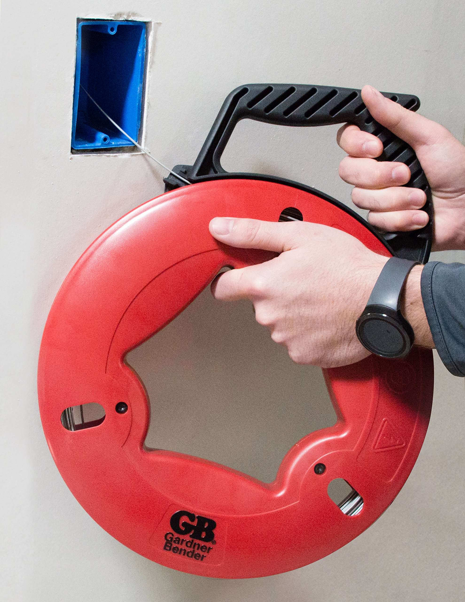 Gardner Bender FTS-250R Fish Tape, 250 ft., Plated Carbon Steel, UpperHand with Rubber Grip 2