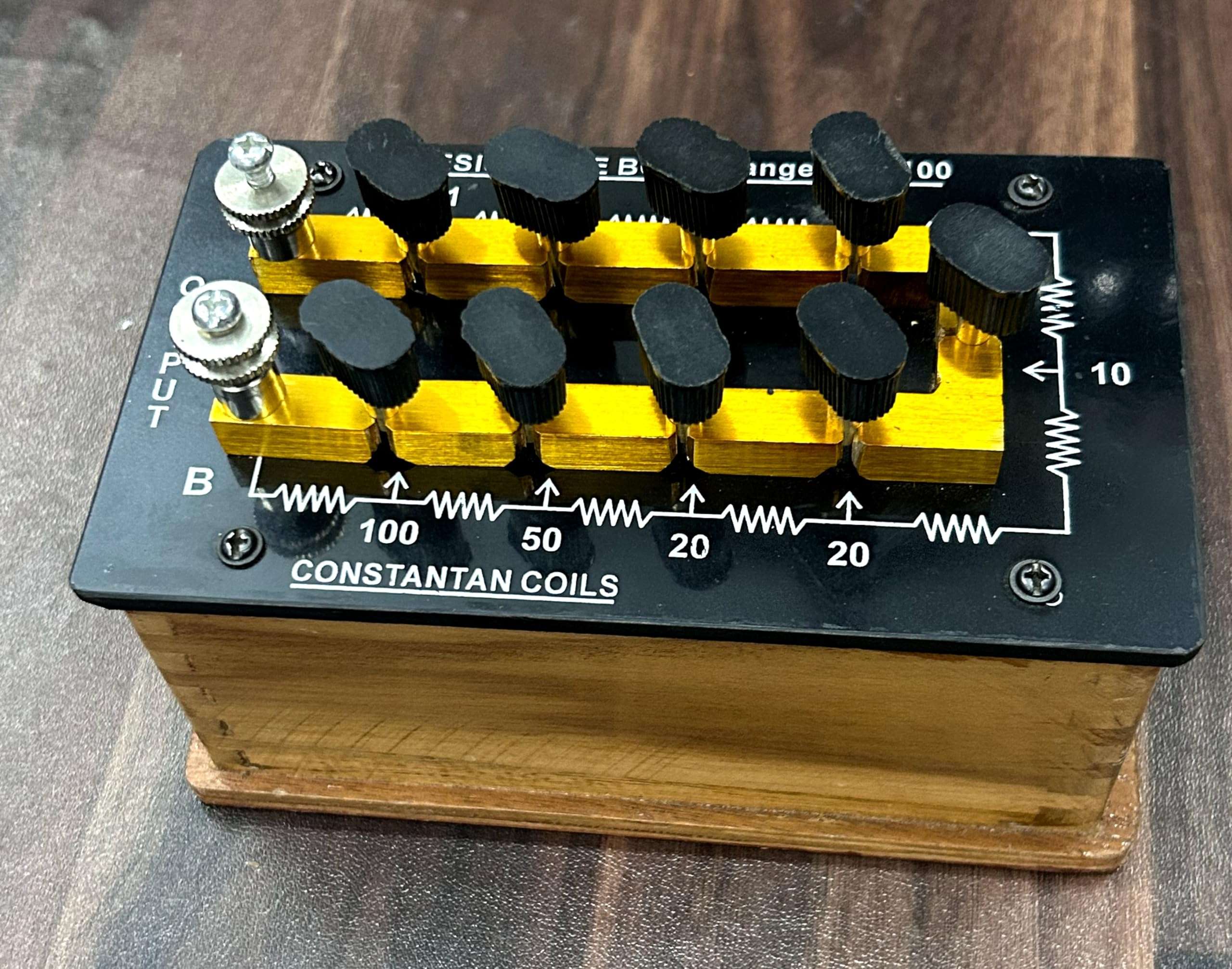 DT Science House Resistance Box Plug Type || Range Between 1 to 100 Ohm || Resistance Box for Physics and Electronic Lab 1