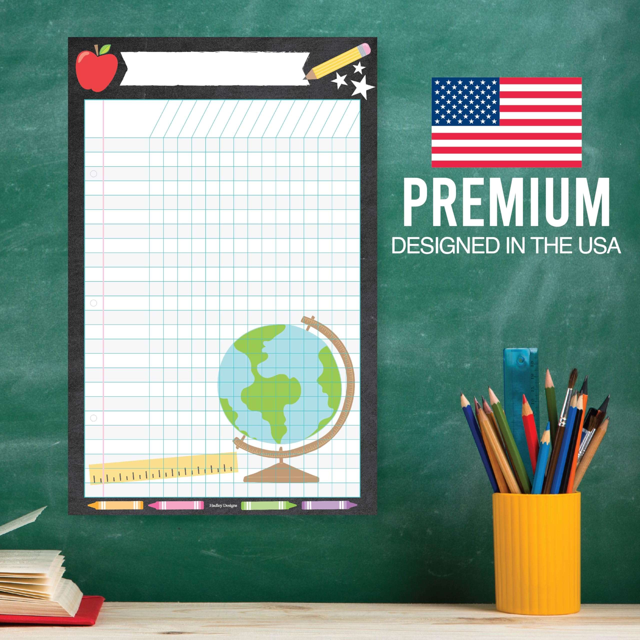 Attendance Chart for Classroom Management - 4 Incentive Chart for Classroom Essentials, 11x17 Student Behavior Charts and Homework Tracker, Teachers Class Attendance and Assignments Log 4