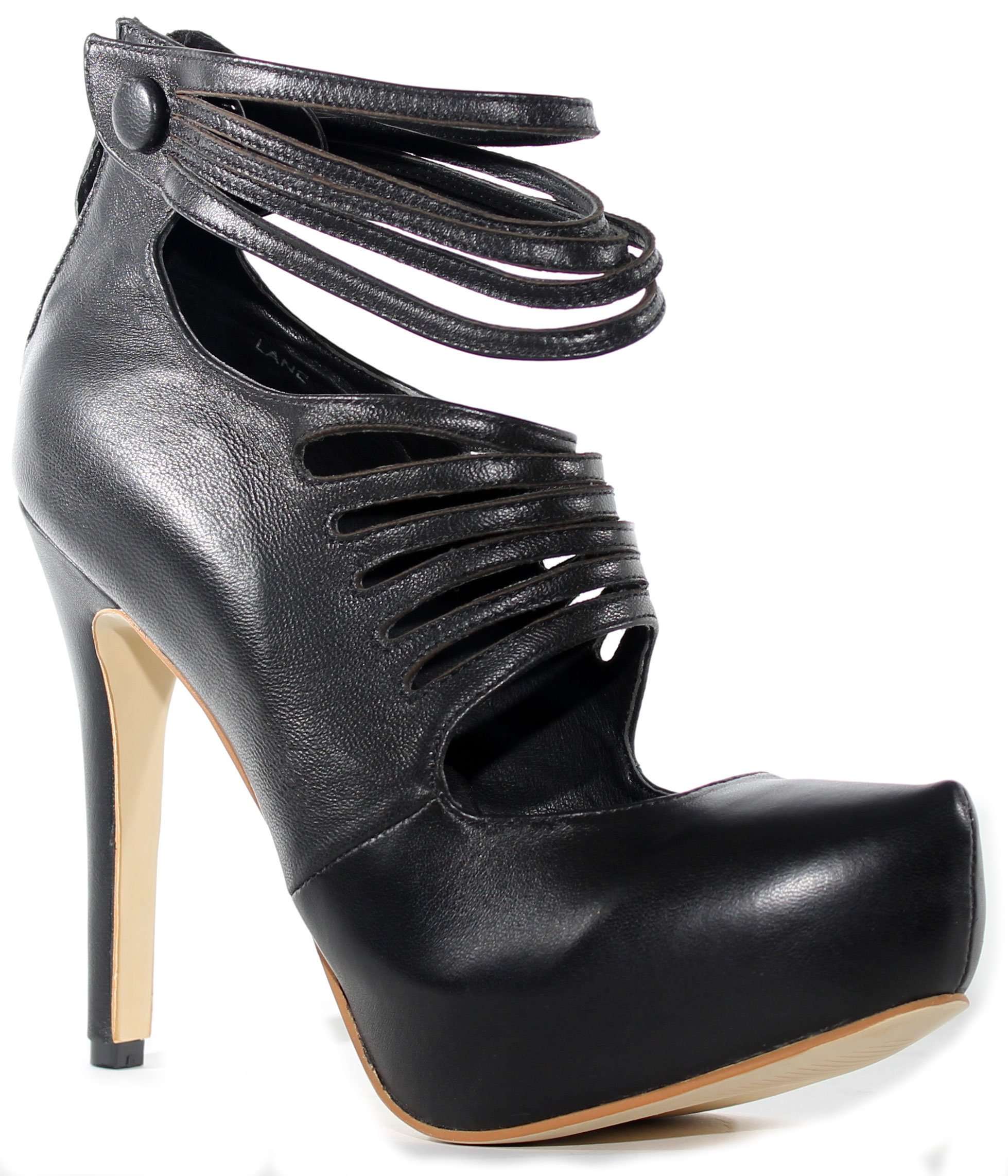 Lane Strappy High Heel Black Platform Pump (8) 4
