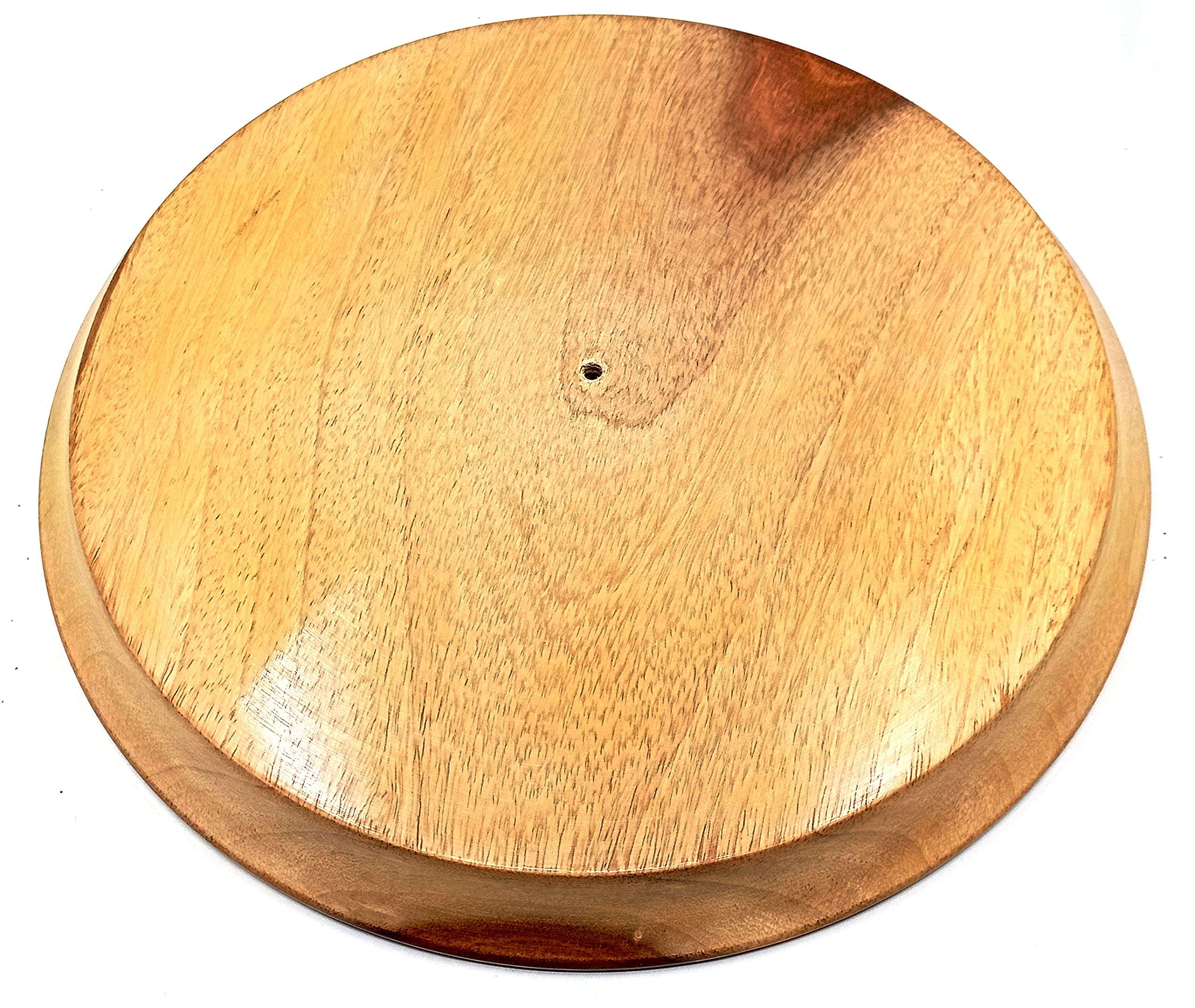 URBAN HAAT Handcafted Sheesham Wood Single Piece Chakla/Marble Roti Maker/Marble Rolling Board (10 in) 4