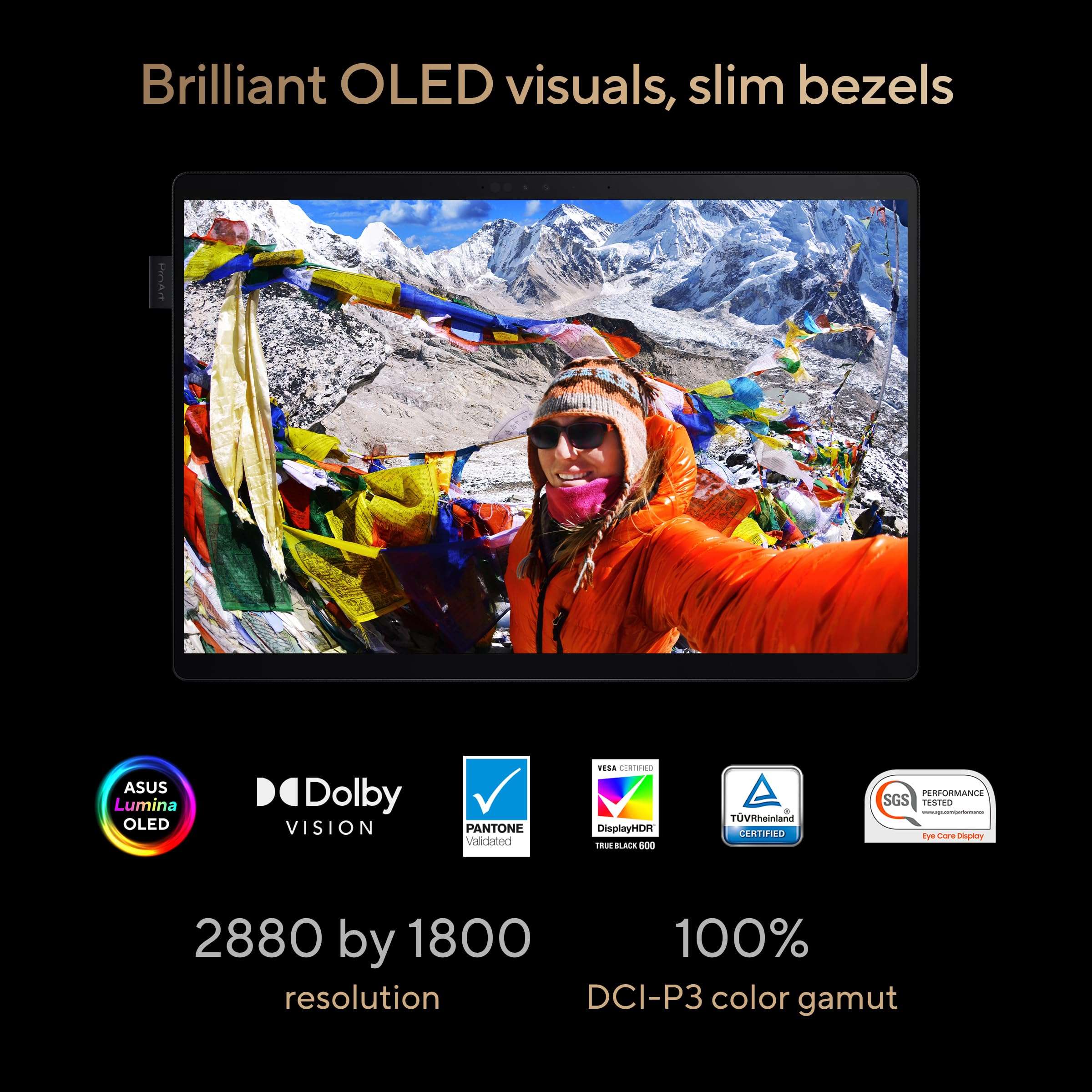 ASUS ProArt PZ13, 3K OLED 16:10 Touch Screen, 60Hz, 400nits, Snapdragon X Plus X1P 42 100,(16GB RAM/1TB SSD/Qualcomm Adreno GPU/Windows 11/Office Home/70WHr Battery/Nano Black/0.85Kg), HT5306QA-LX002W 4