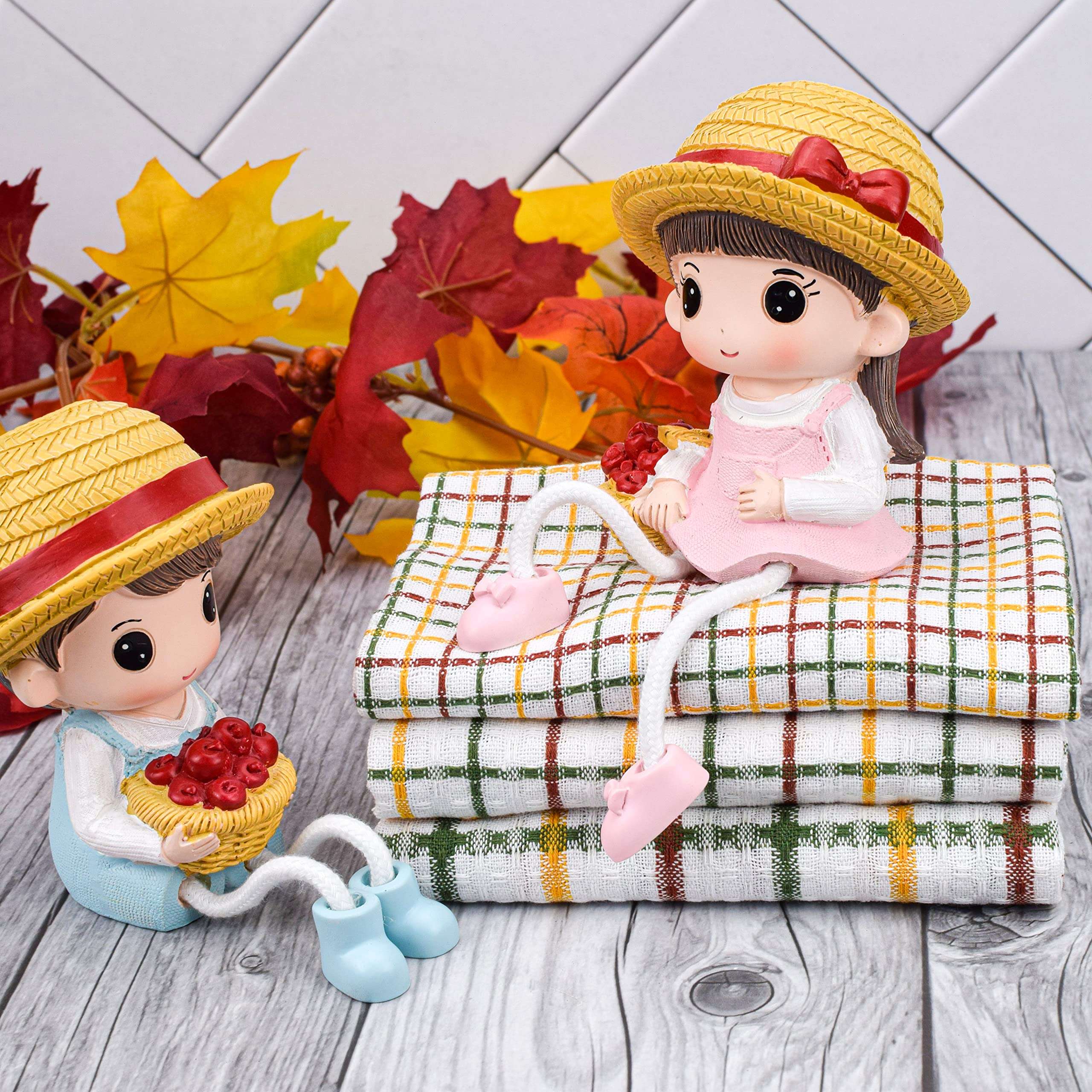 Sami Studios Kitchen Cleaning Napkinl Super Value Pack 100% Pure Cotton Napkin Soft Absorbent Hand Napkin, Daily Use Face Napkin, Large Size 40 x 60 cm, Morocco Check (Set of 3 Pcs) 3