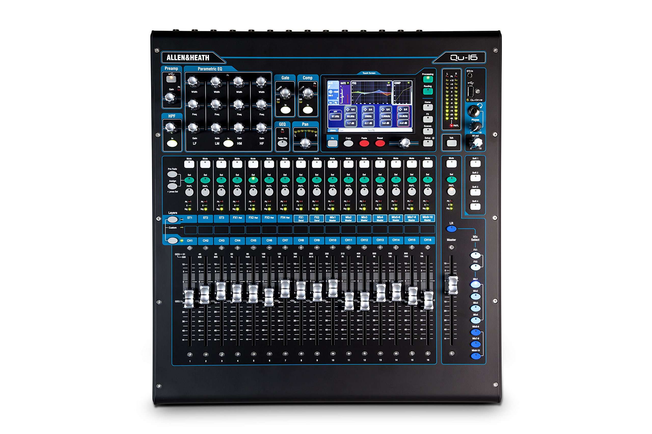 Allen & Heath QU-16C Rack Mountable Compact Digital Mixer, Chrome Edition 1