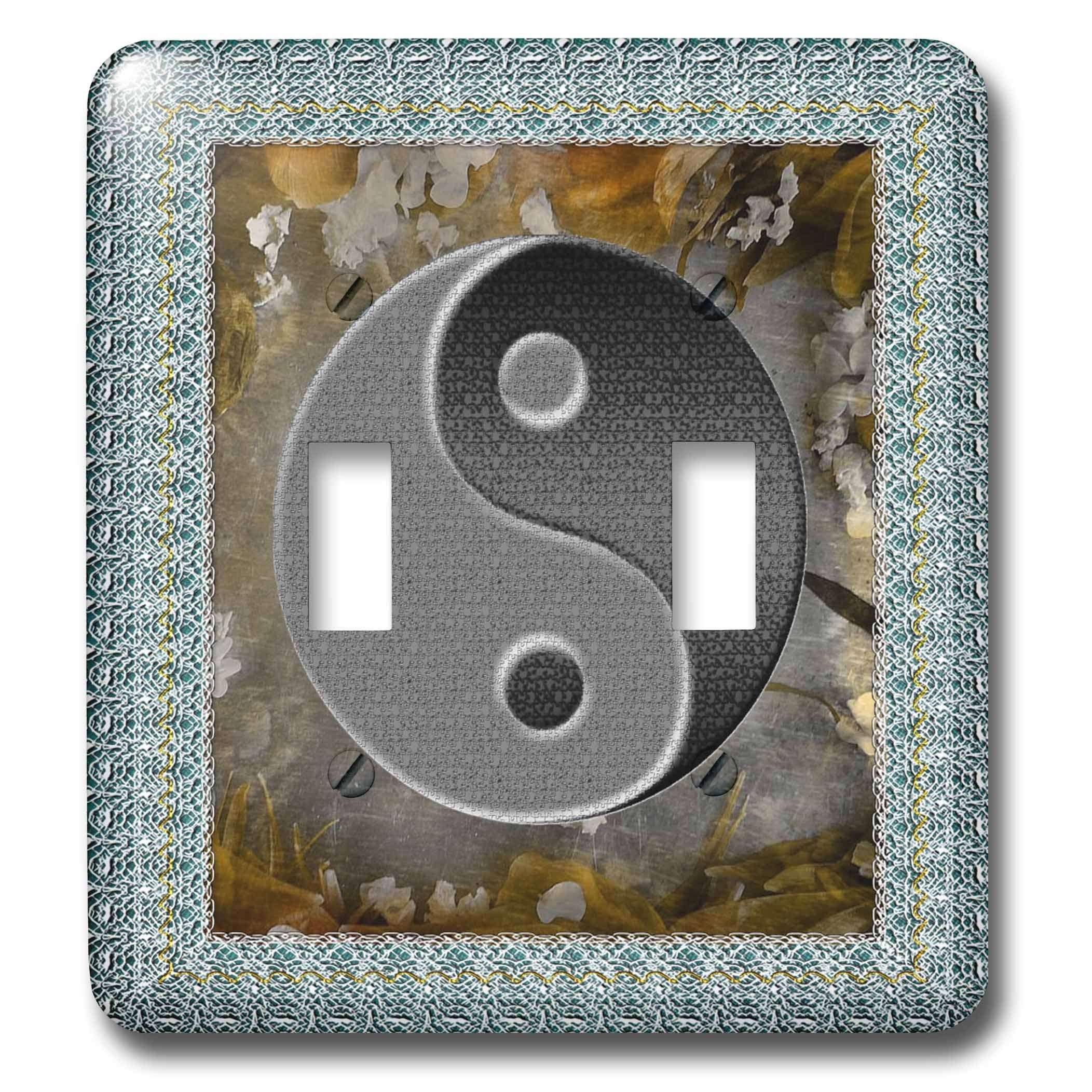 3dRose lsp_167220_2 Yin And Yang Symbol Pretty Frame And Background Toggle Switch