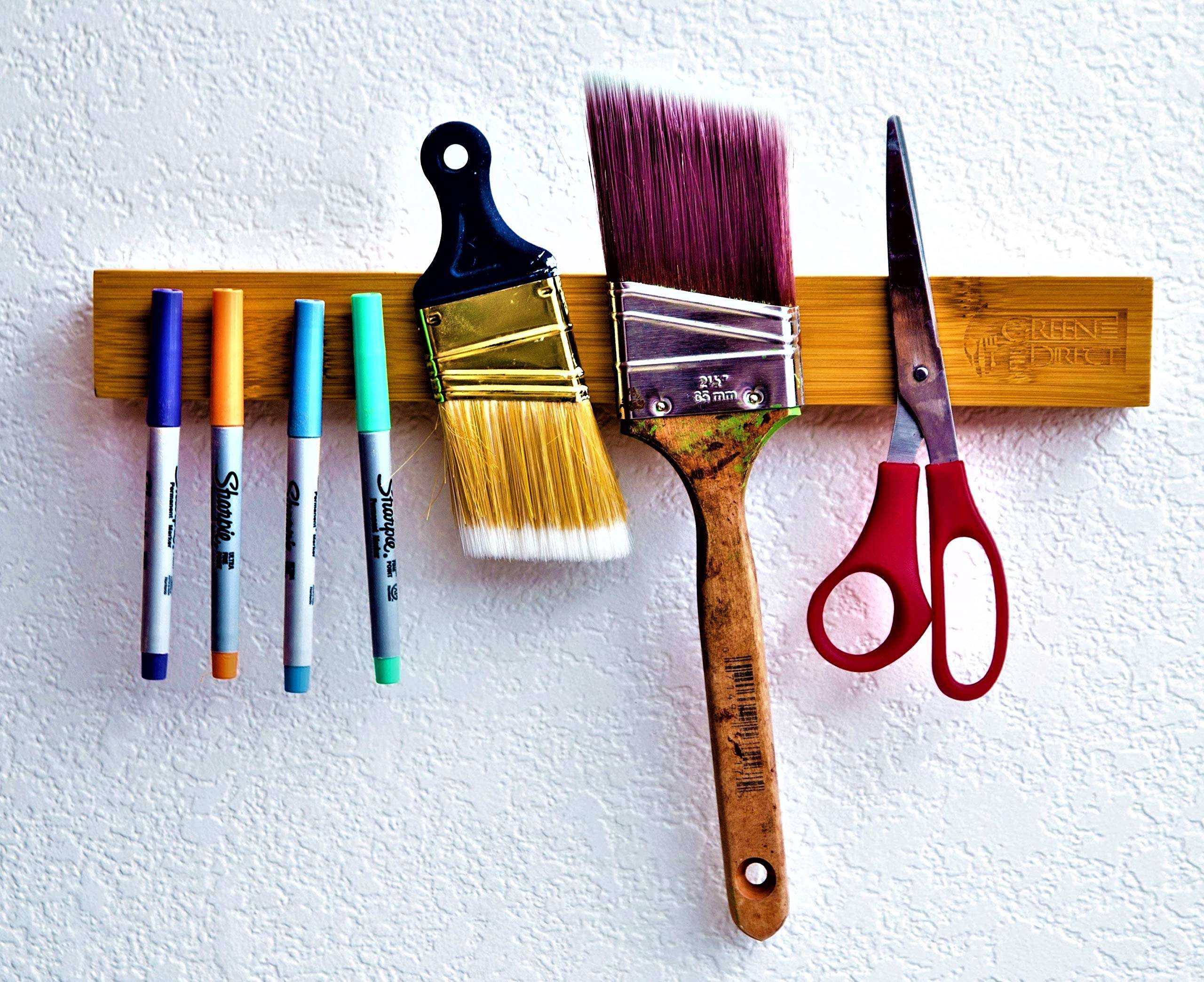 Green Direct Magnetic Knife Holder For Wall, 16 Inch Wood Knife Strip, Storage Organizer Bar To Keep Kitchen Utensils, Tools, Art Supply 3