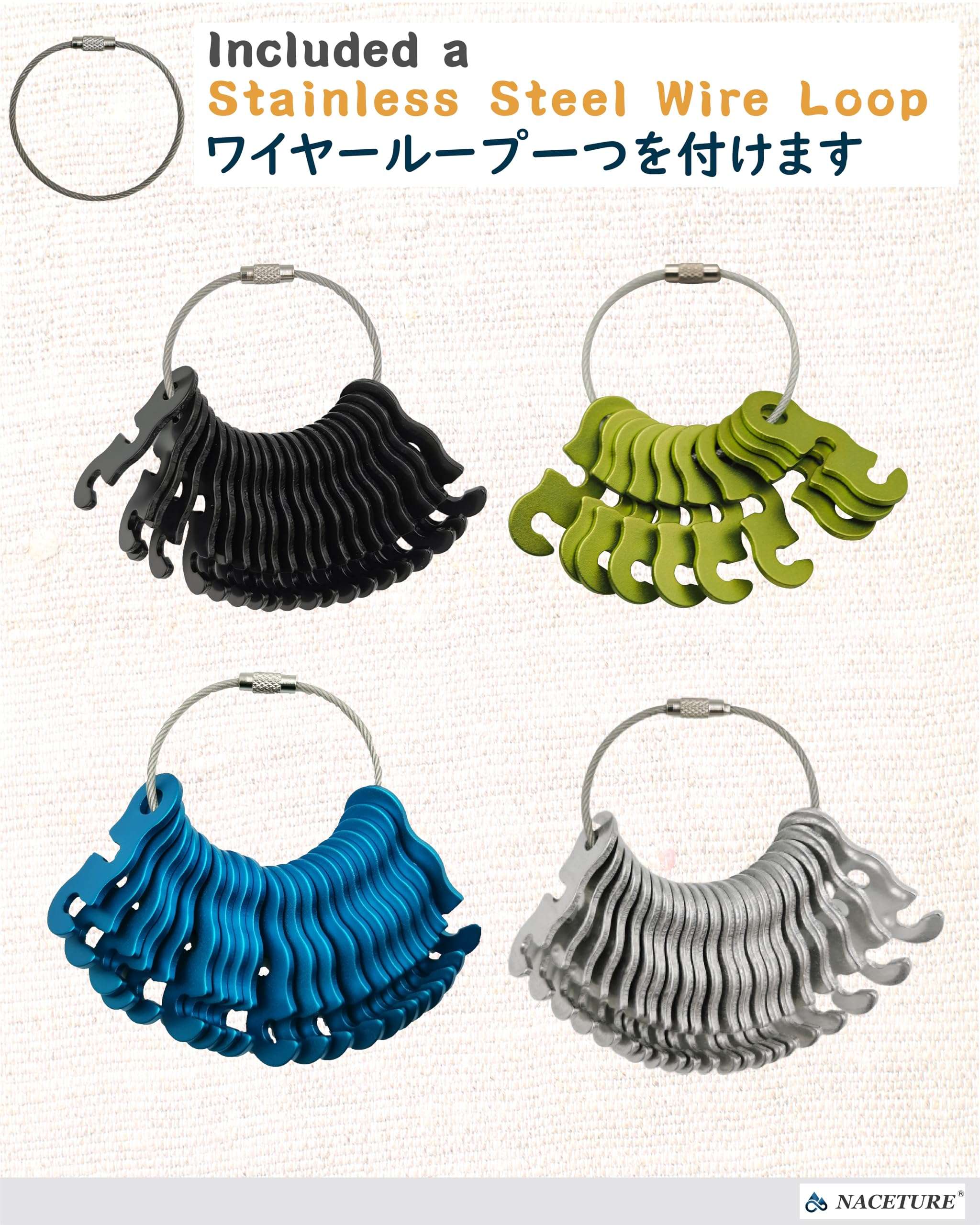 Rope Tensioner Aluminum Alloy Camping Tent Guyline Cord Adjuster Camping of Gear for Camping, Hiking, Backpacking Ultralight Tent Stakes Guy Lines (Sliver, 10 Pack) 4