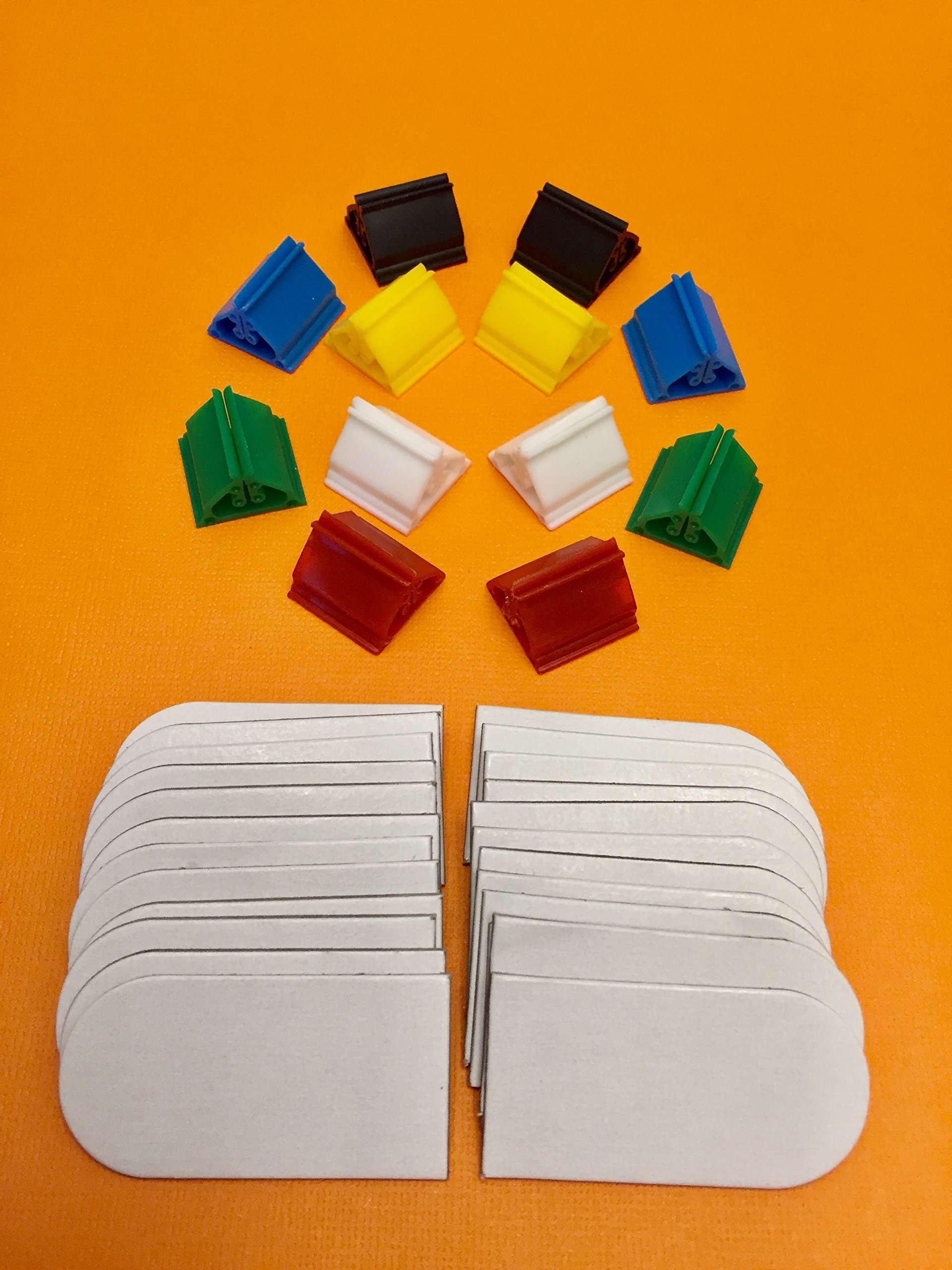 Yardware etcetera Game Board Markers - 12 Stands Plus 24 White Die Cut Cards - DIY Board Game Card Stand 5