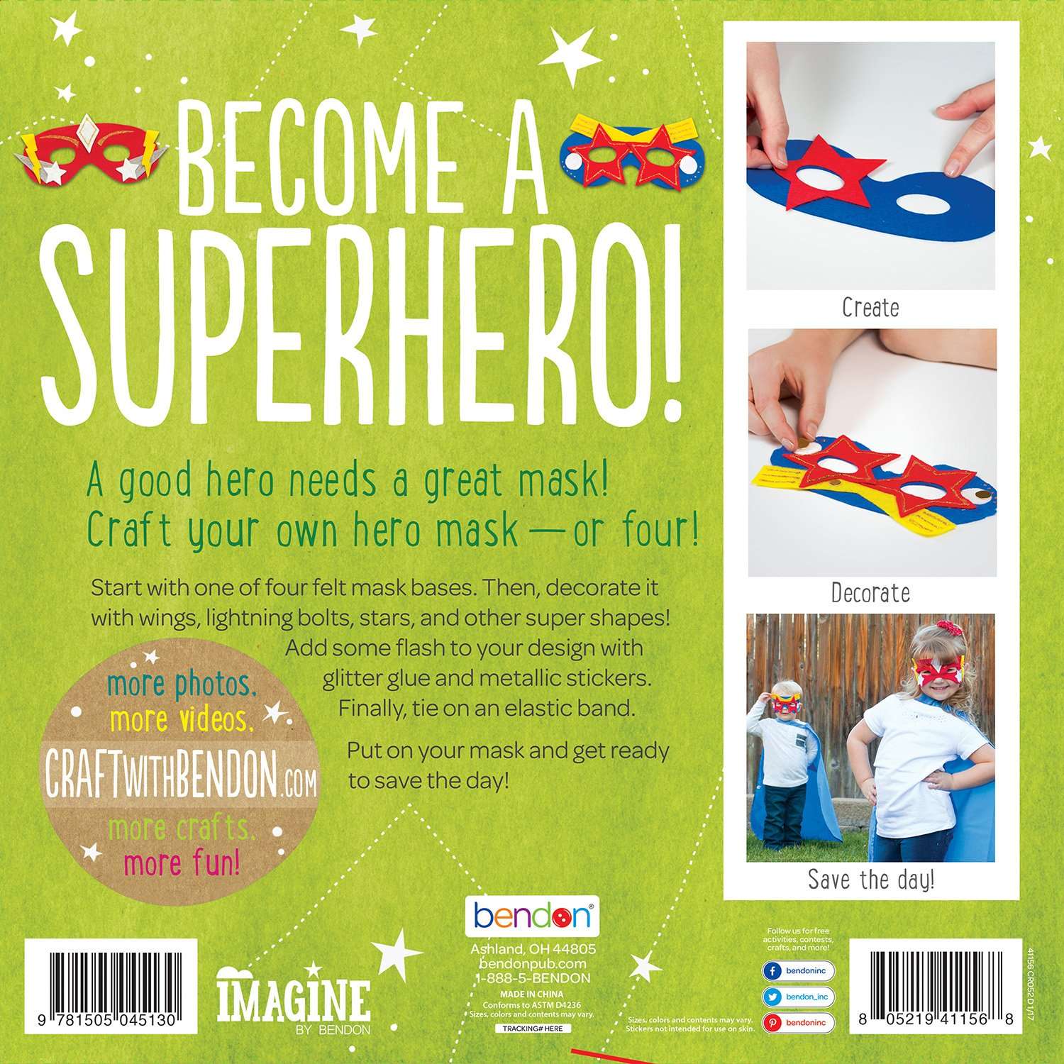 Bendon Imagine Little Crafters Hero Masks Craft Kit (41156) 2