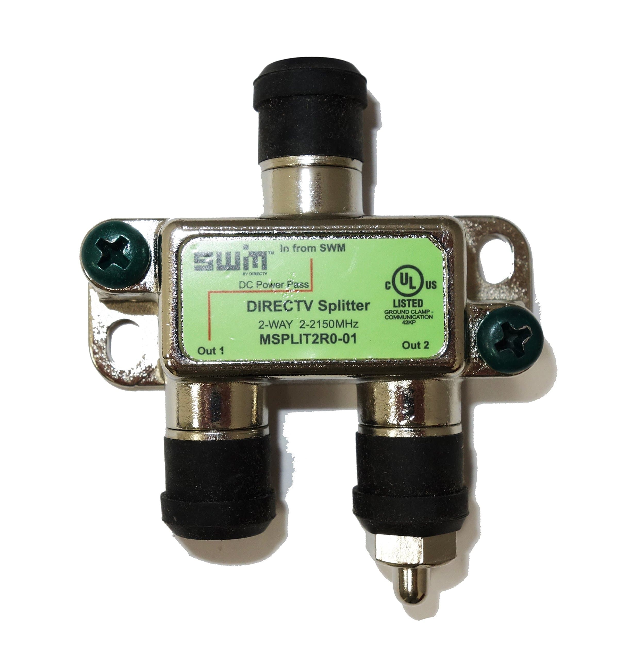 2-Way Wide Band Splitter (Case of 20) - Works with Directv 2