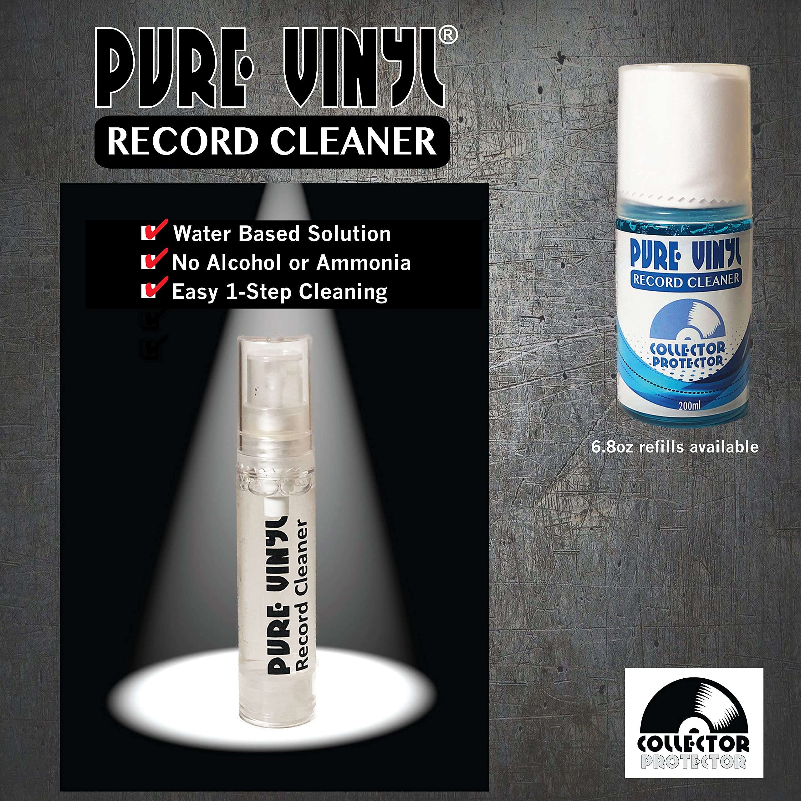 Collector Protector Vinyl Record Cleaning Kit – Groove-Safe Flat Edge Anti-Static Brush, Record Cleaner Solution – Protect Your Collection & Restore Crystal-Clear Sound 4