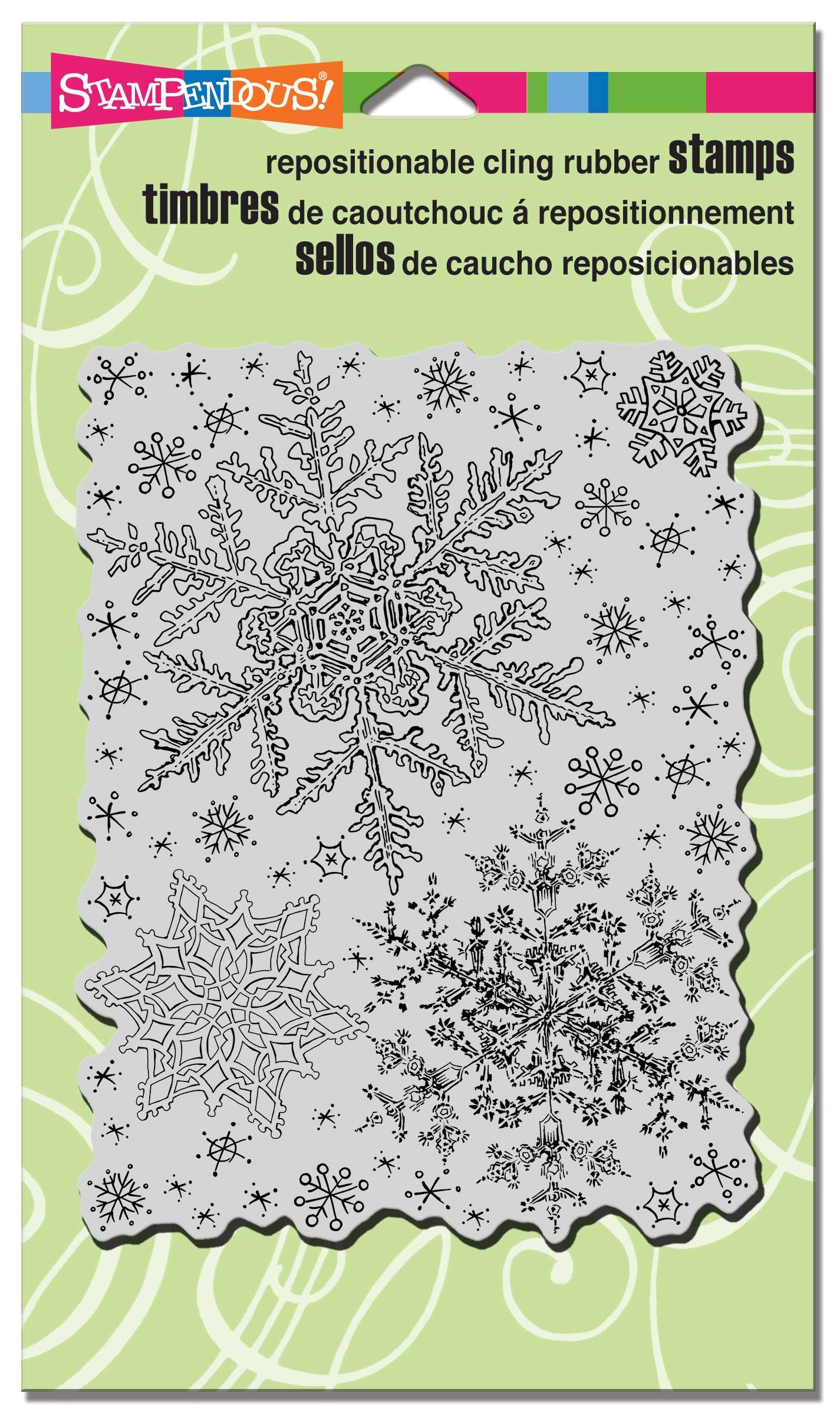 Stampendous Cling Snowflake Sky Rubber Stamp