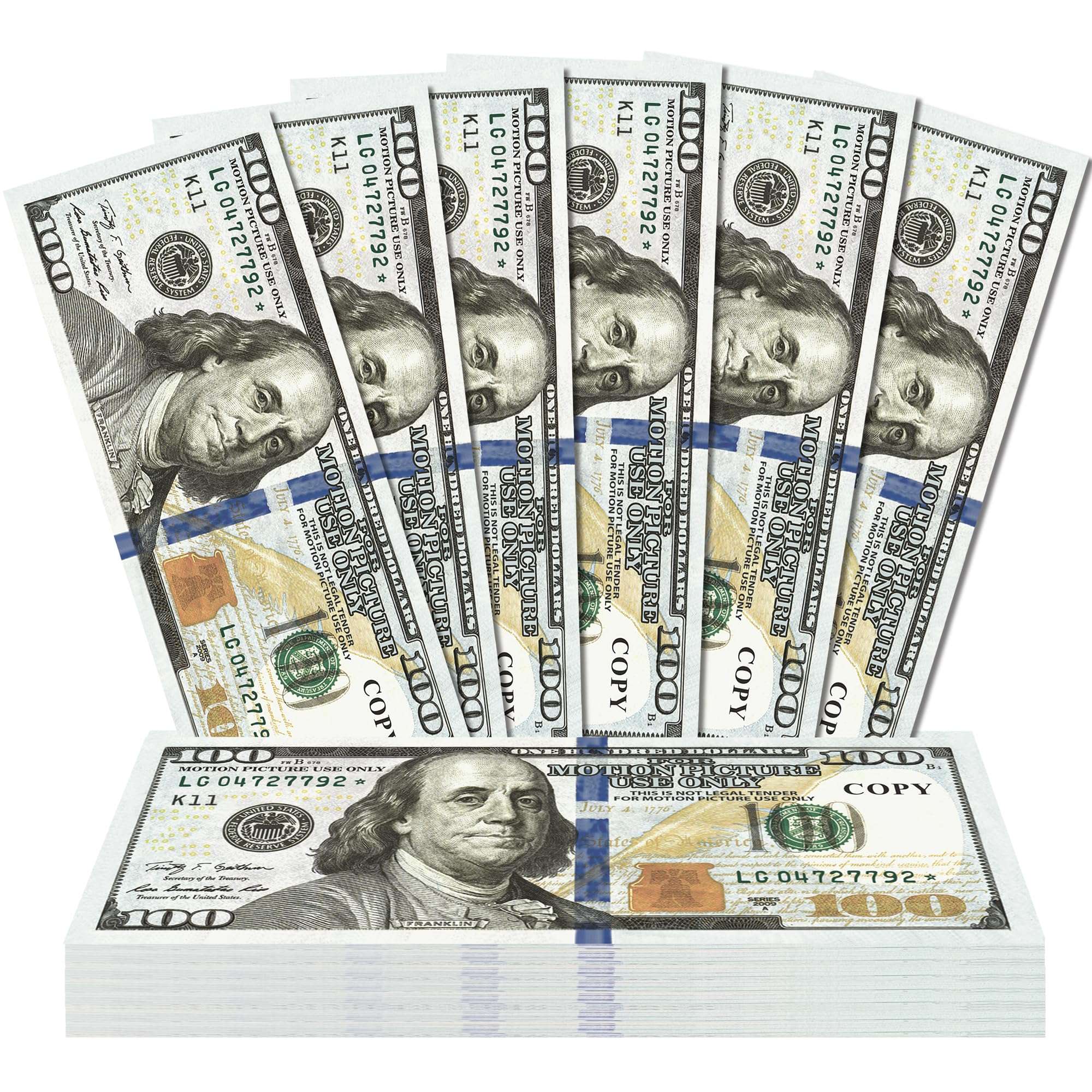 Alagoo 100 PCS Fake Money for Kids Pretend Play - Play Money for Teaching, Prop Money for Board Game, Movie, Magic 1