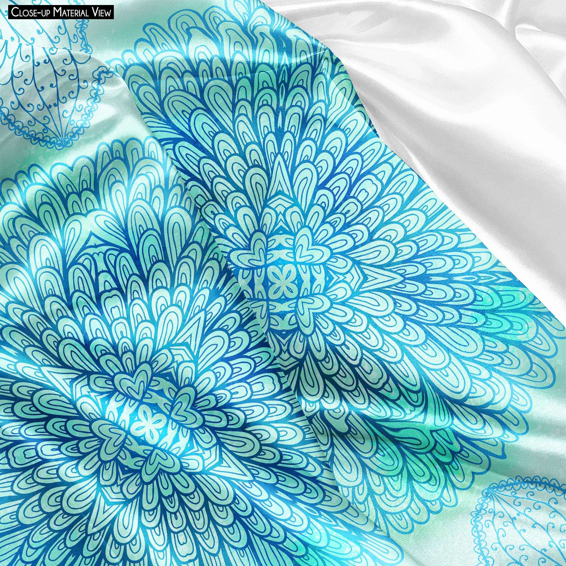 ArtzFolio Ethnic Ornament D5 | Satin Upholstery Fabric by Metre | for Curtains, Cushions, Furnishing, Craft, Dress Material | Width 1.3metre (52inch) | Length 5 metre (200 inch / 508 cms) 3