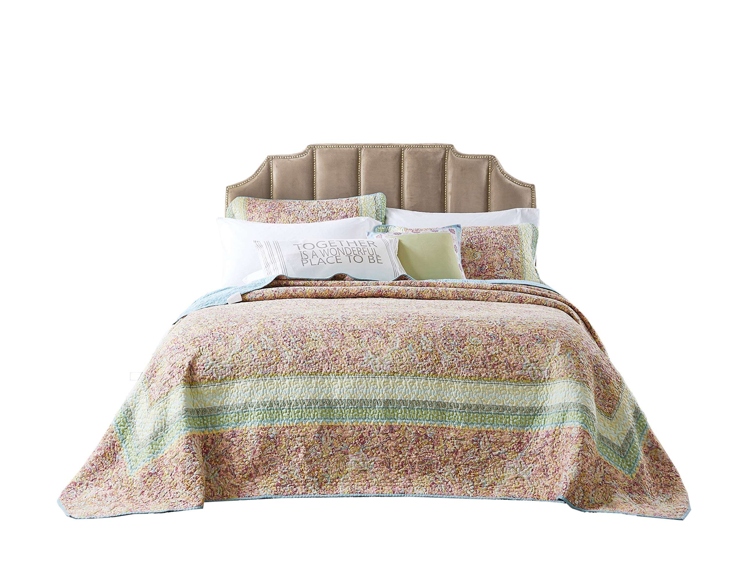 Barefoot Bungalow Palisades Pastel Bedspread Set, 3-Piece, King 3
