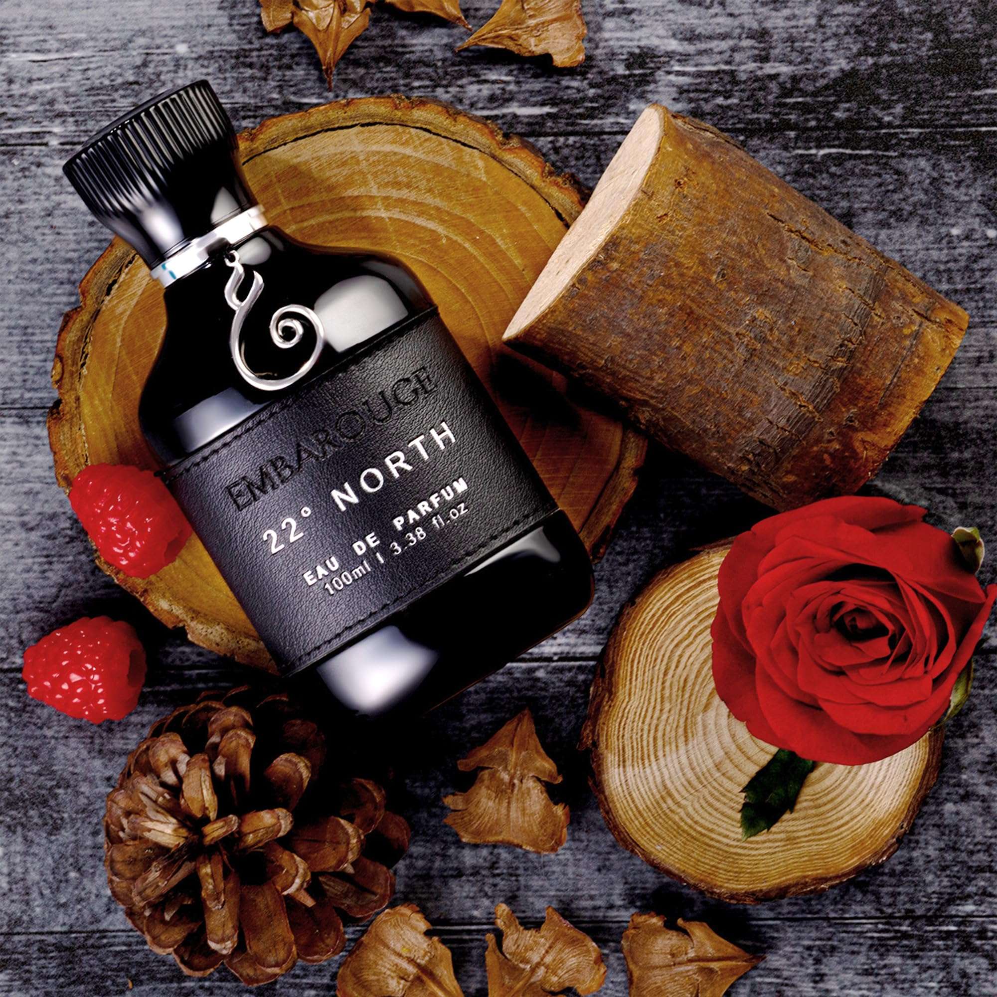 EMBAROUGE 22° North EDP Perfume for Man and Woman | Long Lasting | Woody Oud Scent | Geranium, Oud, Incense | Middle Eastern Luxury Fragrance |100ml 3