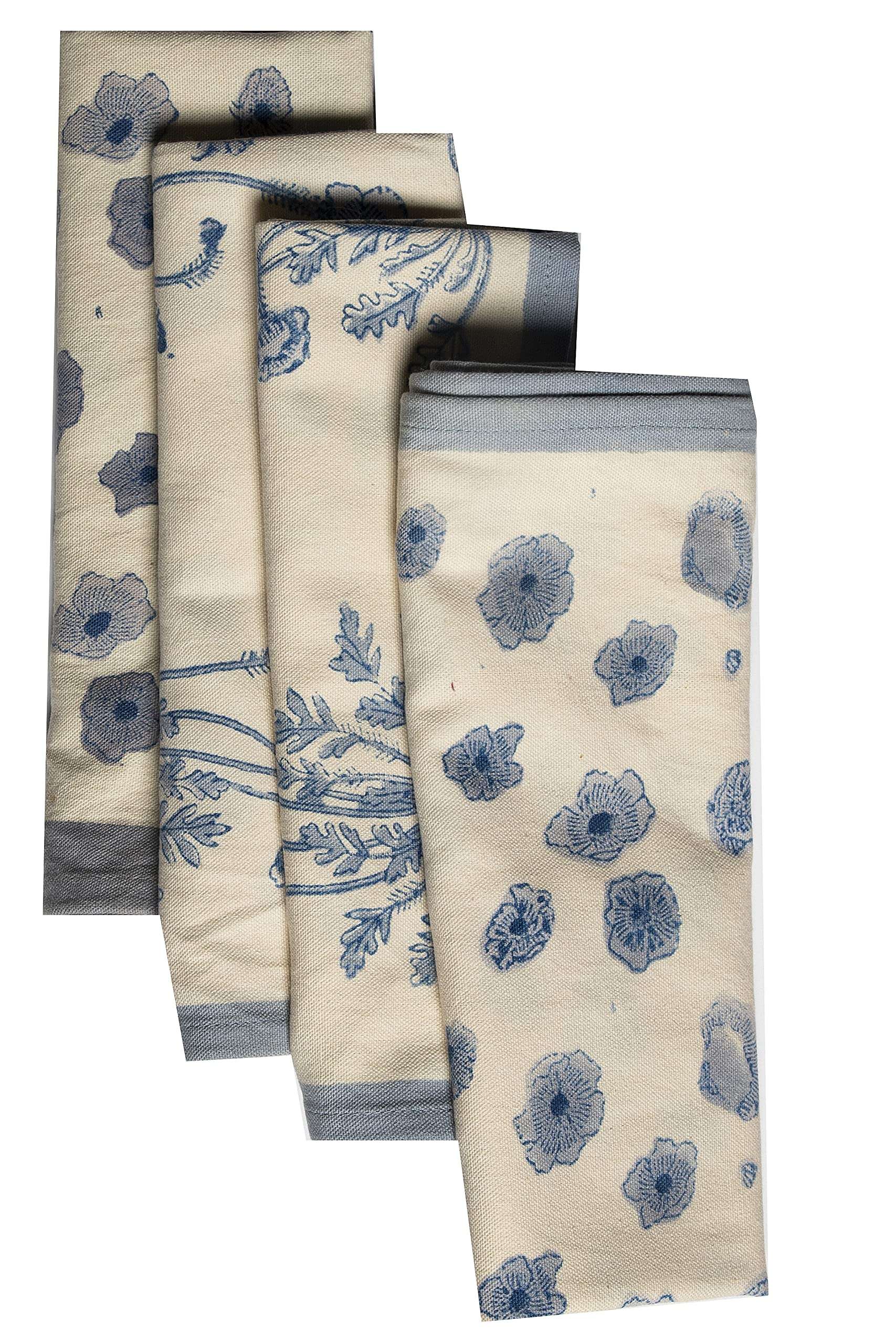 CONTRAST LIVING Tilak Hand Block Printed Kitchen Towel/Dish Towel/Hand Towel Multi Color Set of 3 Pcs 5