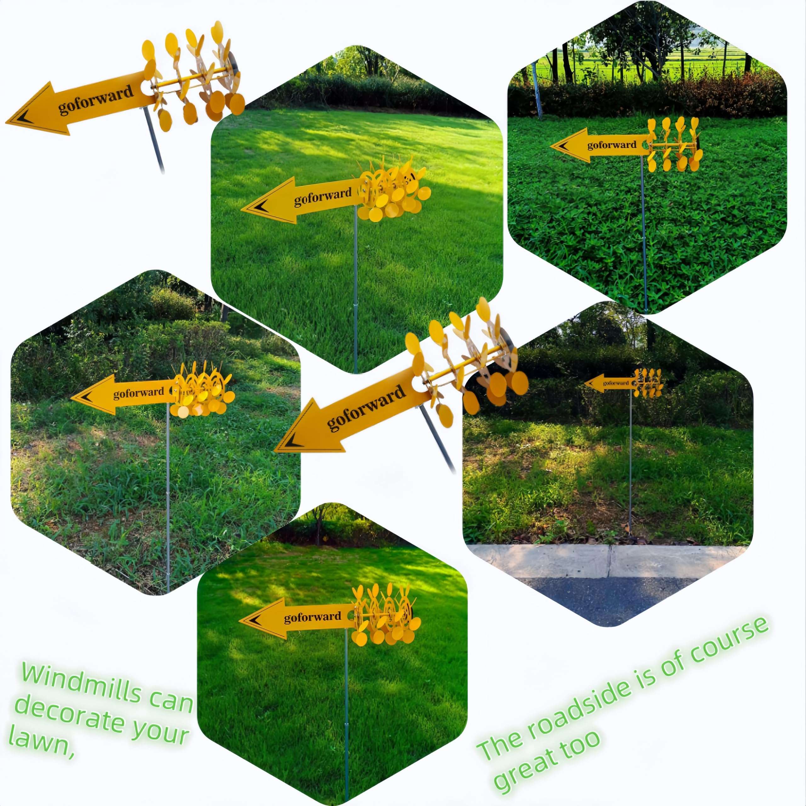 Garden Wind Spinners,Wind Ppinners Outdoor,Lawn Ornaments,Wind Spinner,Windmill for Yard,Courtyard Party Gifts 3