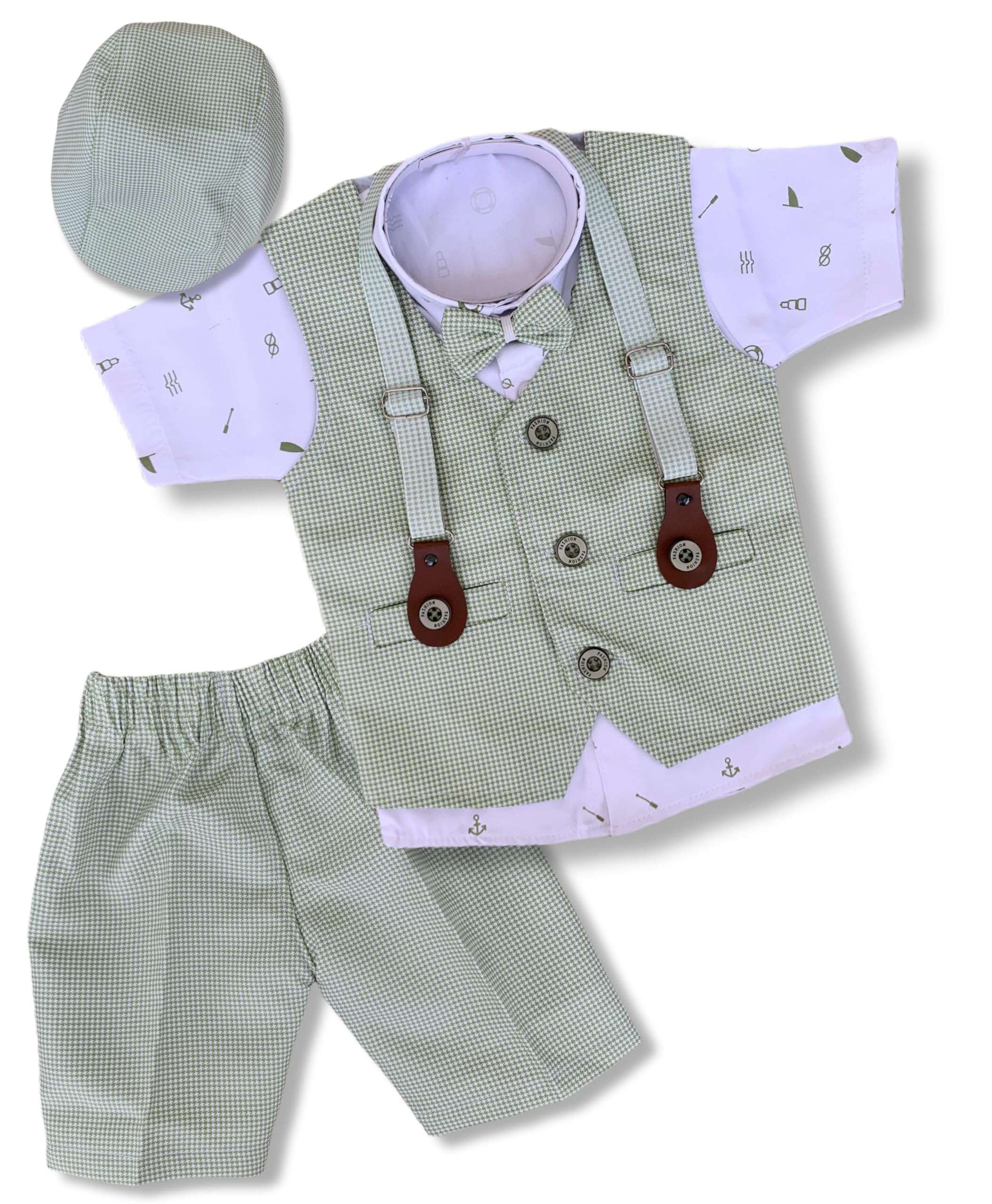 Qutie Ninja Baby Boy Fancy Dress - Adorable Party Outfit for Birthdays, Photoshoots & Special Occasions Green HALF 9-12 Month 1