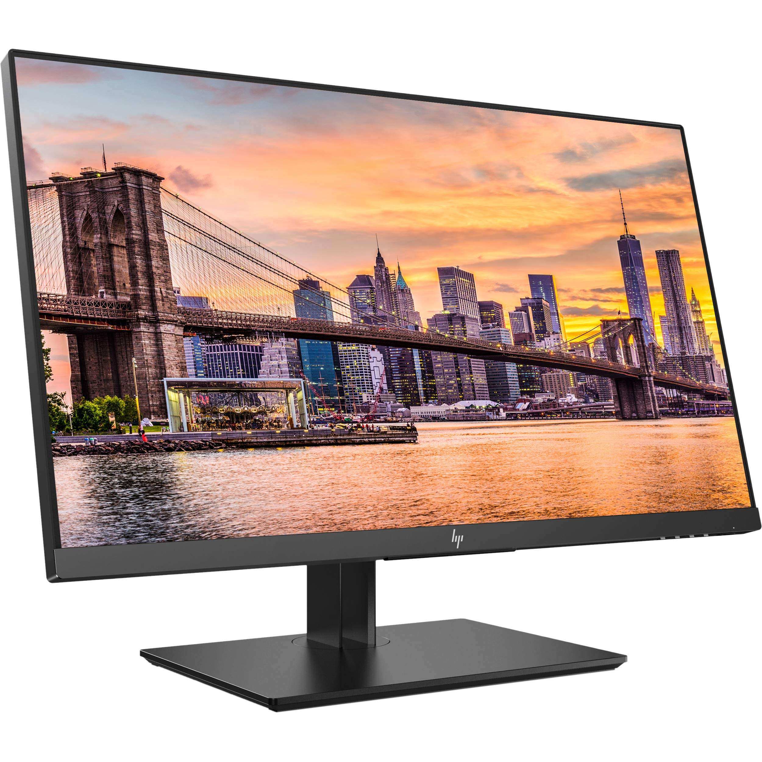 HP Z27 27 Inch 4K UHD 3840 x 2160 LED Backlit Monitor (2TB68A8#ABA) 2-Pack Bundle with Fully Adjustable Desk Mount Monitor Stand 2